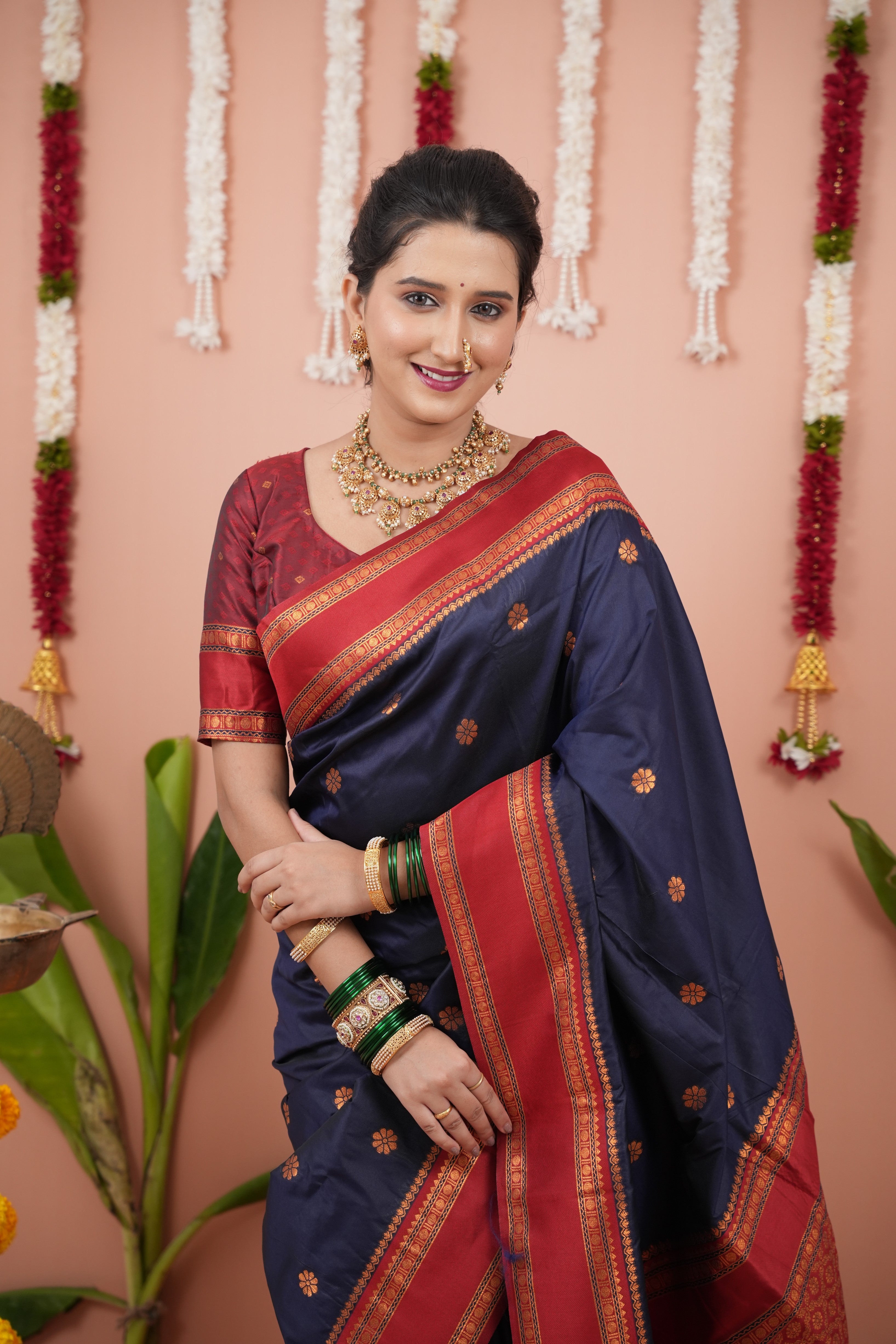 Black Wedding Wear Soft Silk Saree