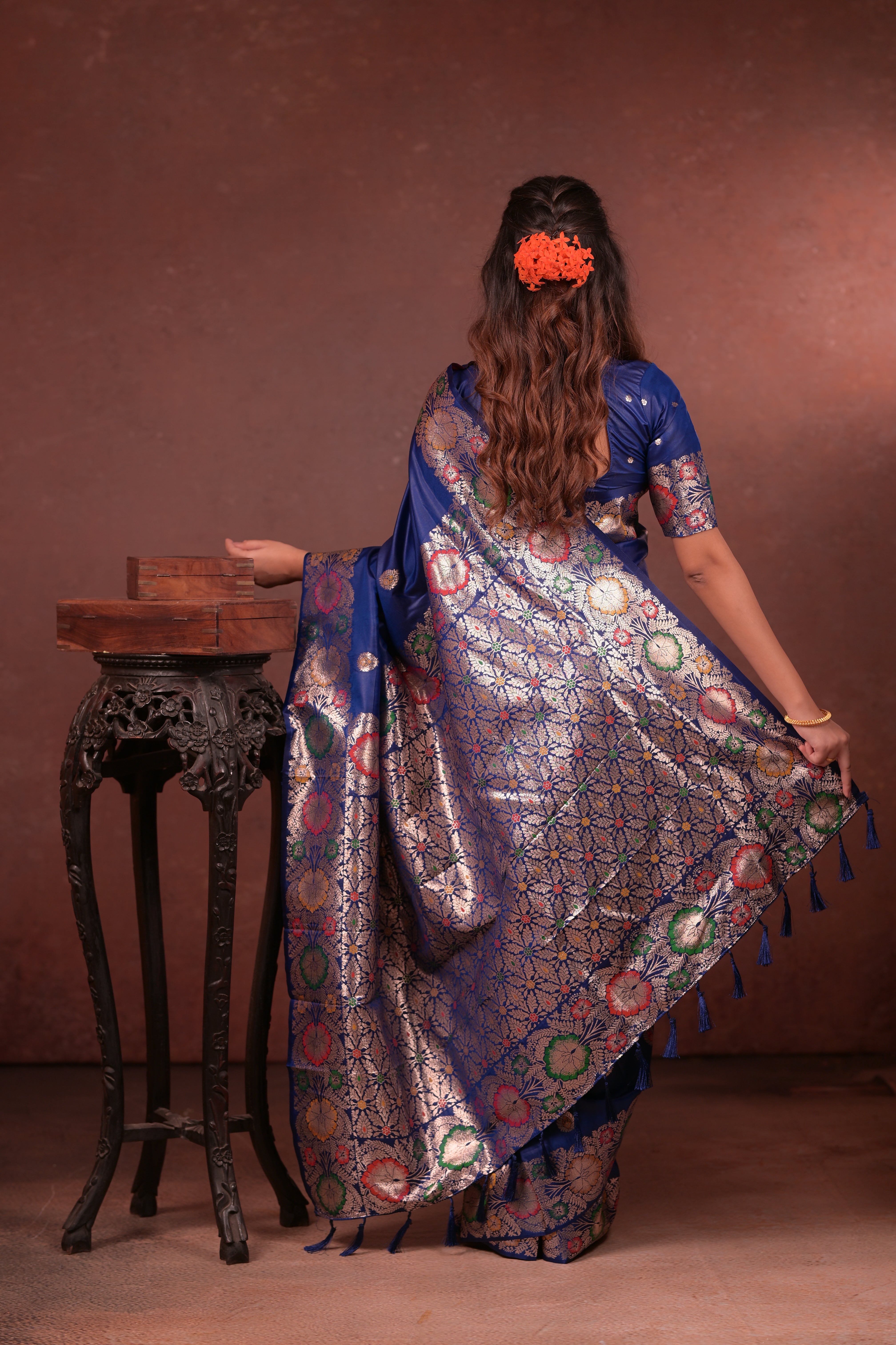 Blue Paithani Woven Silk Saree