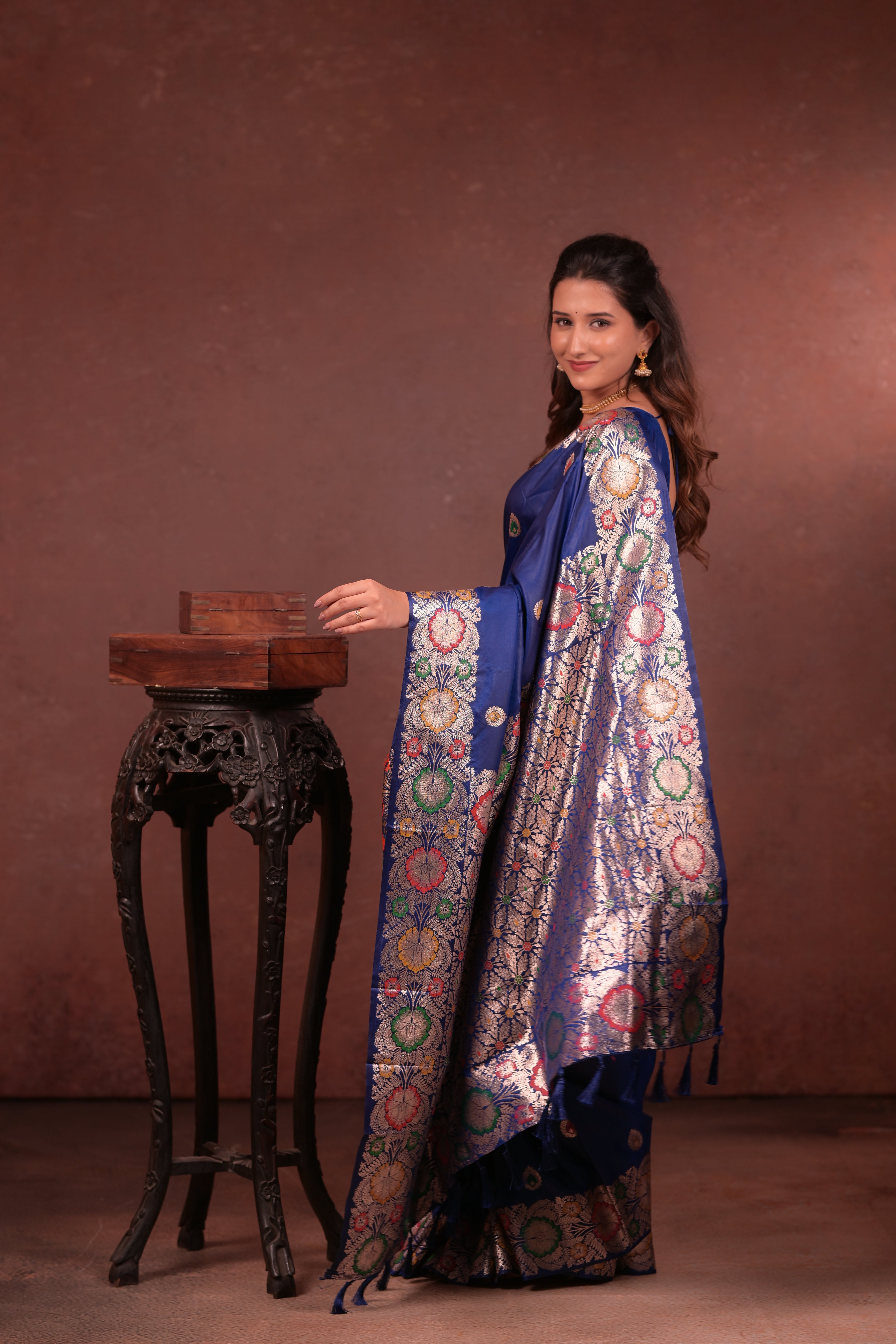 Blue Paithani Woven Silk Saree