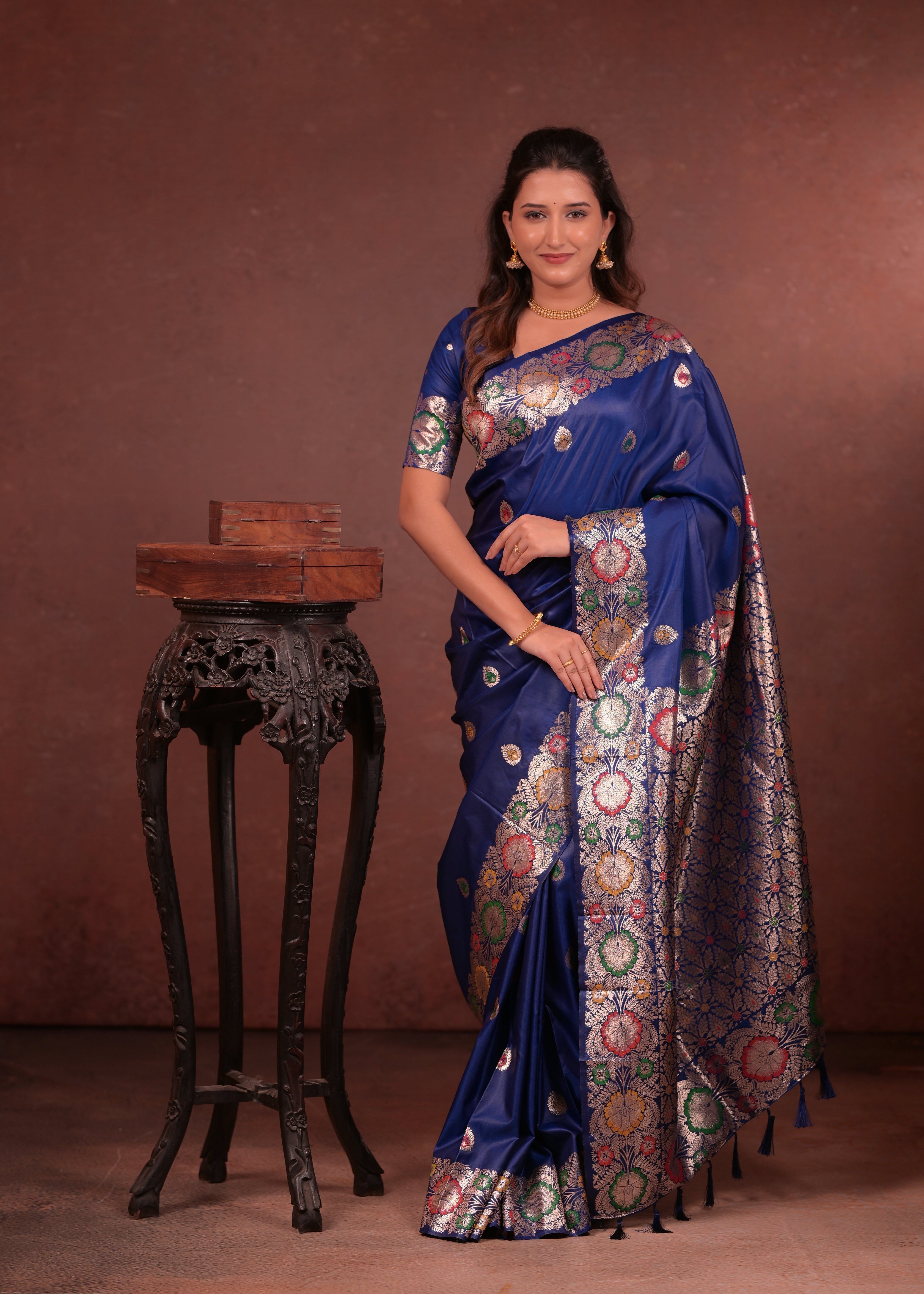 Blue Paithani Woven Silk Saree