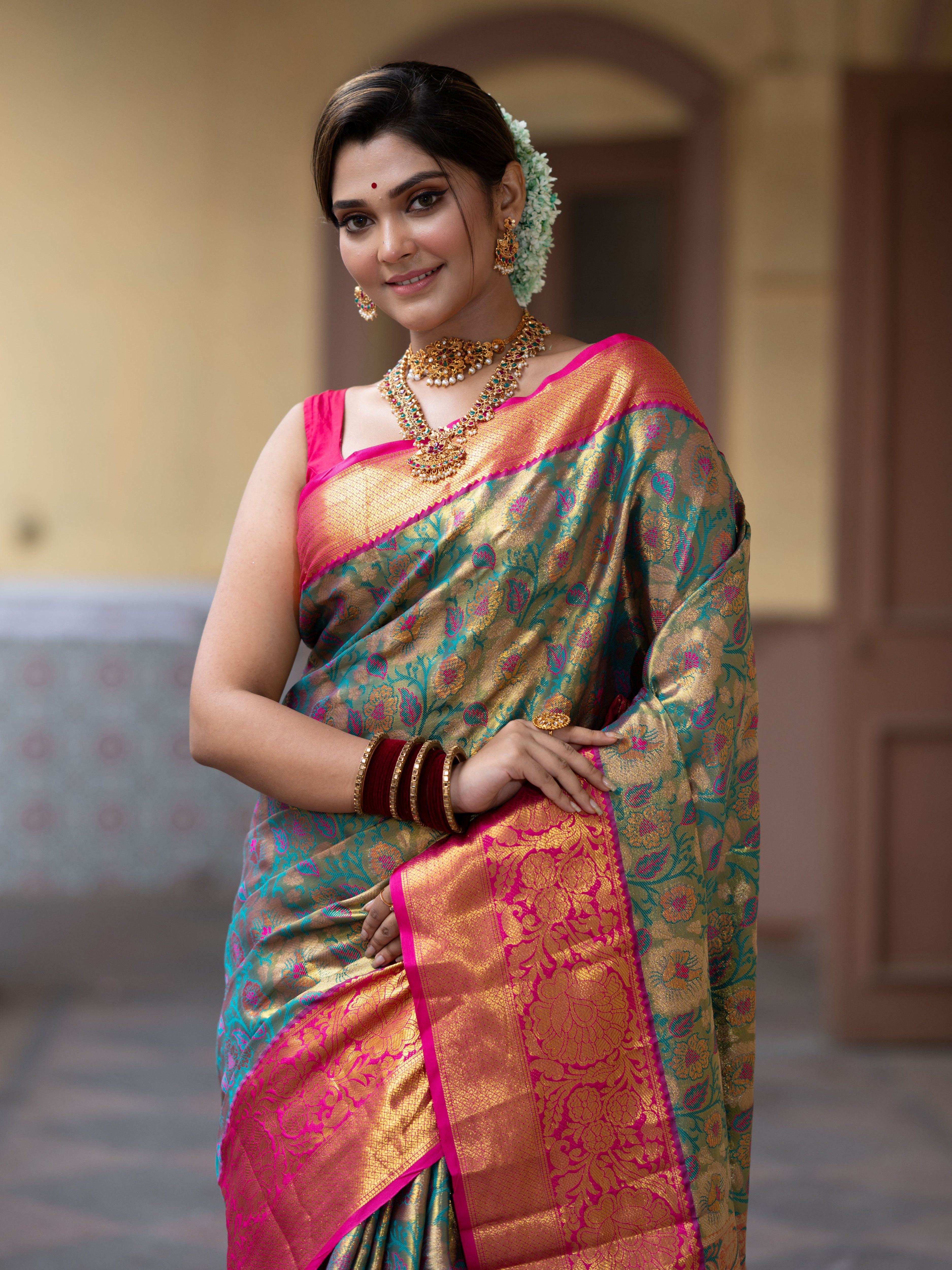 Bridal Kanjivaram Semi Silk Saree