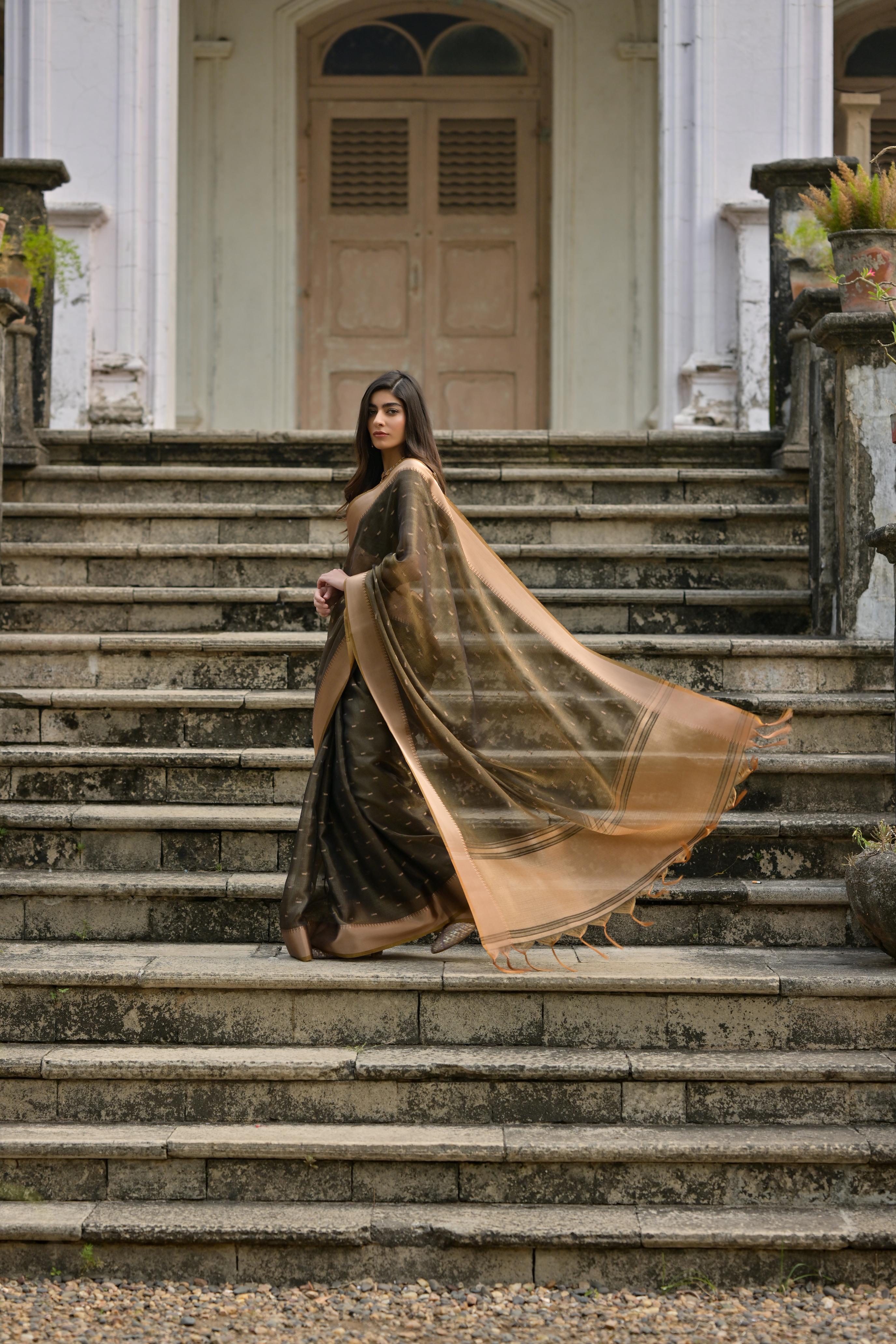 Coffee Soft Kalyani Silk Saree