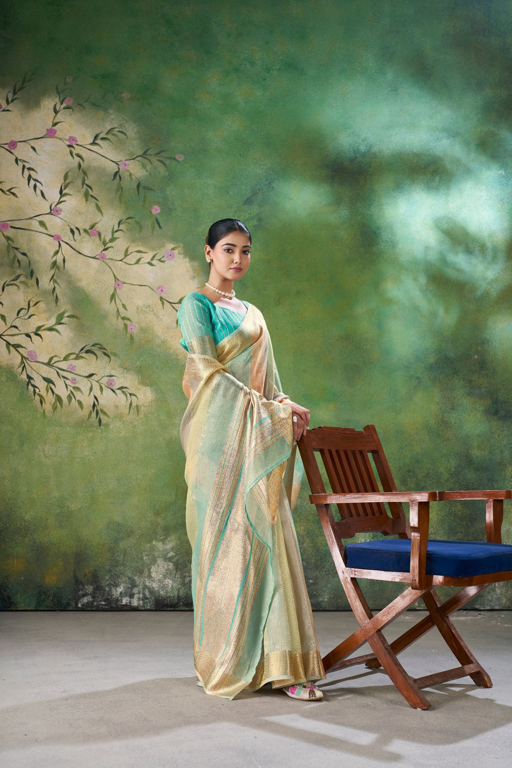 Designer Multicolor Soft Linen Cotton Silk Saree