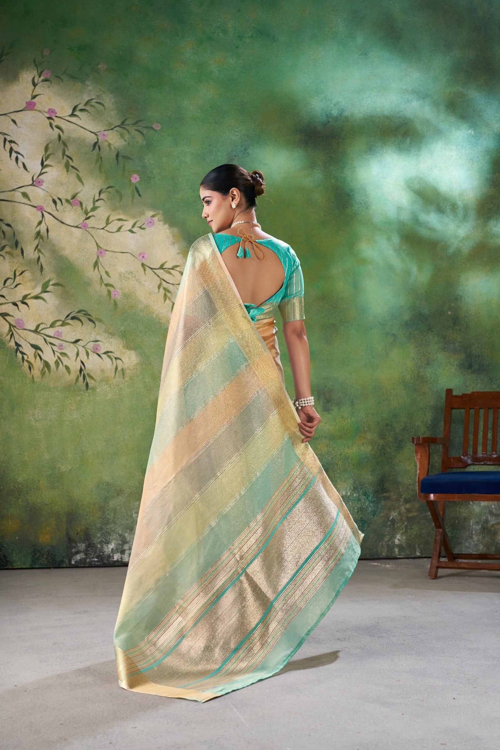 Designer Multicolor Soft Linen Cotton Silk Saree