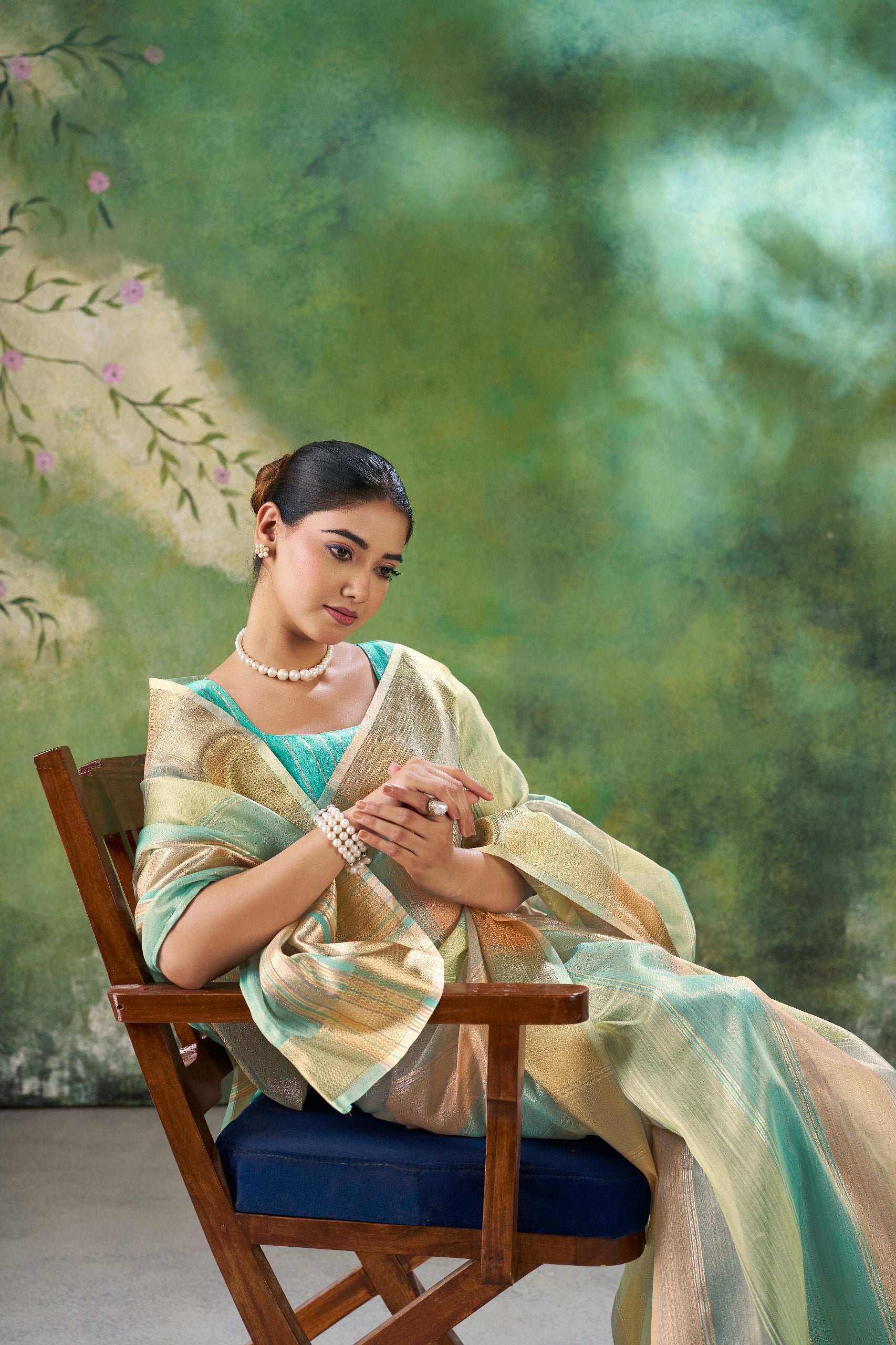 Designer Multicolor Soft Linen Cotton Silk Saree