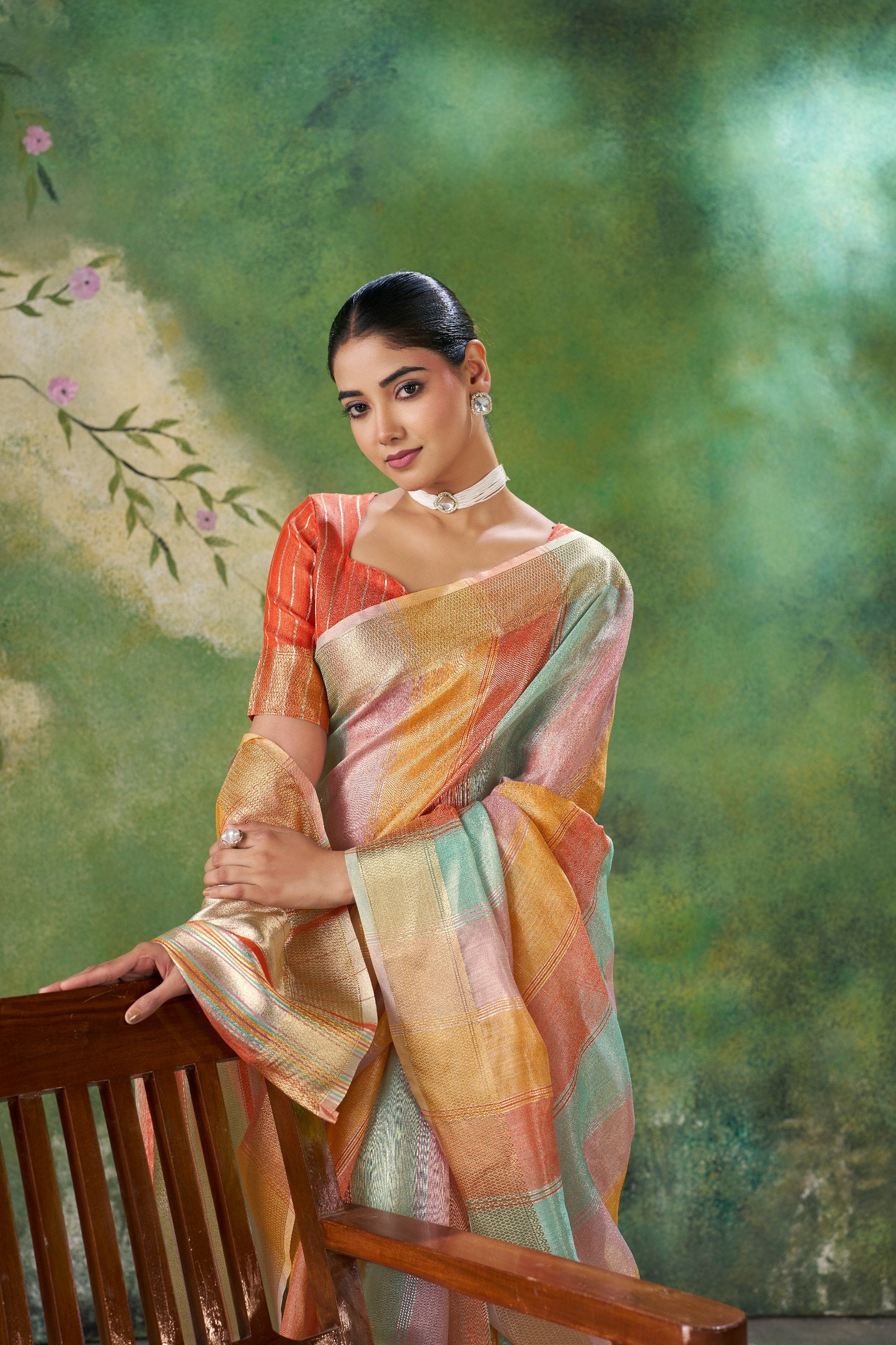 Designer Multicolor Soft Linen Cotton Silk Saree