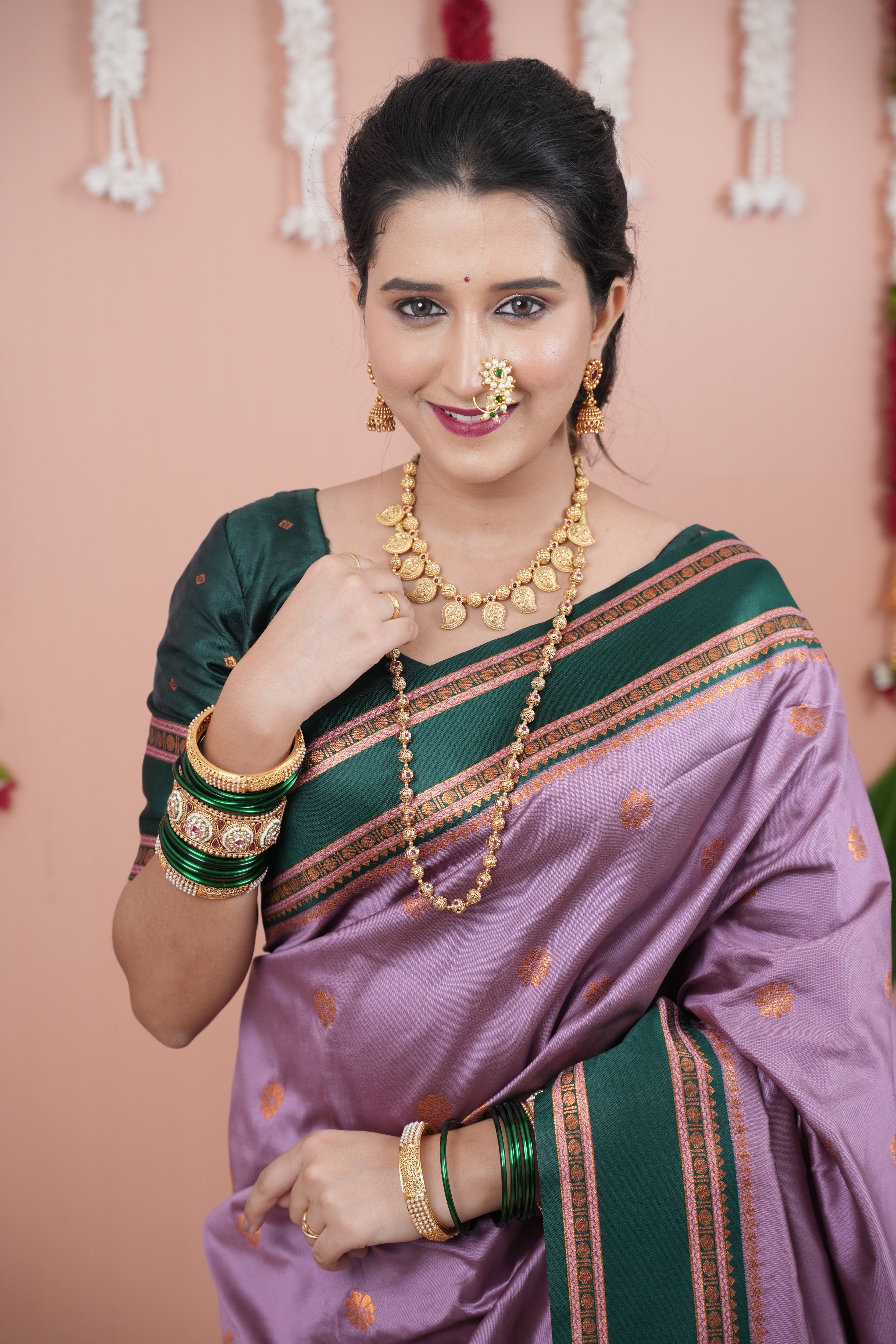 Dusty Lavender Wedding Wear Soft Silk Saree
