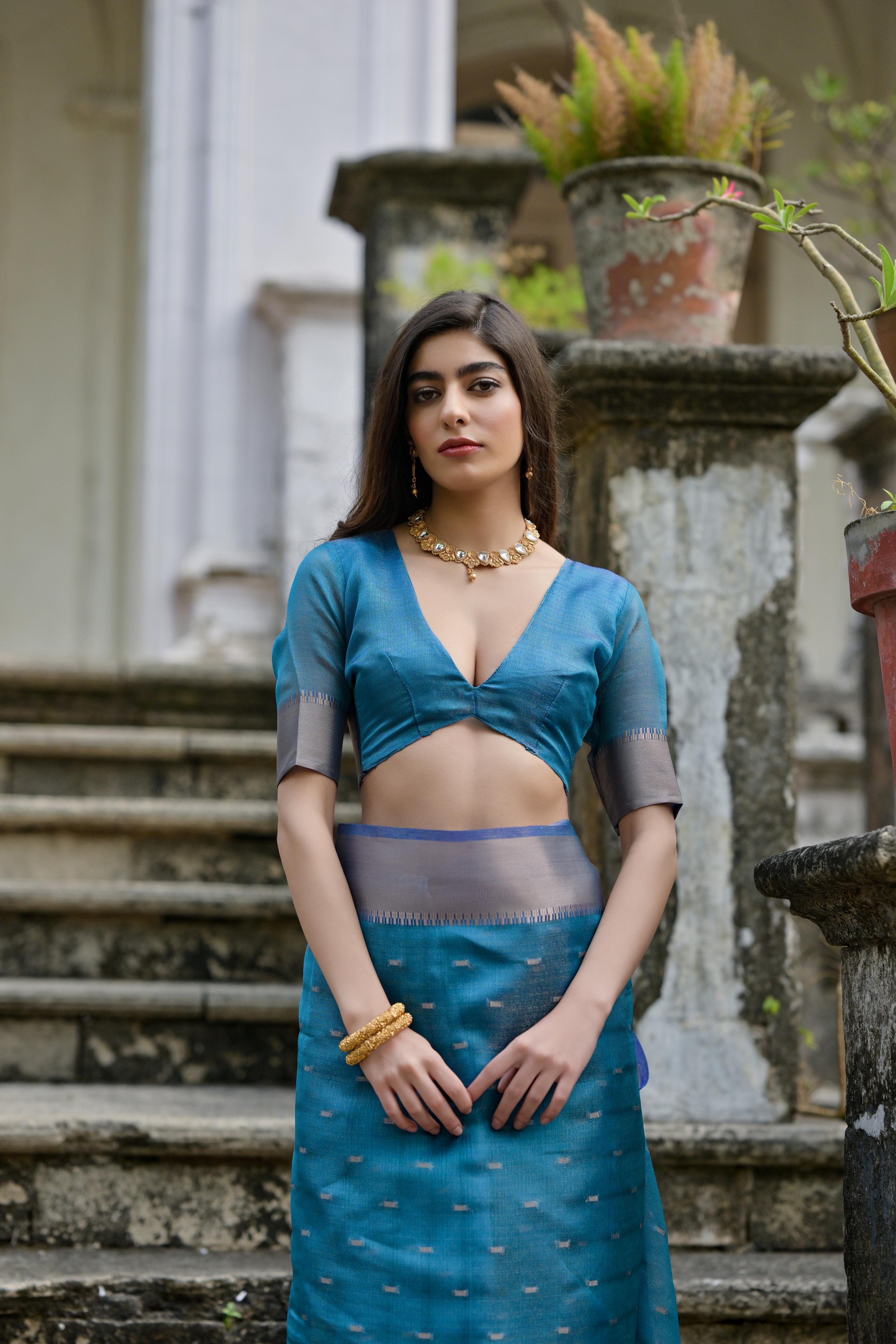 Firozi Soft Kalyani Silk Saree