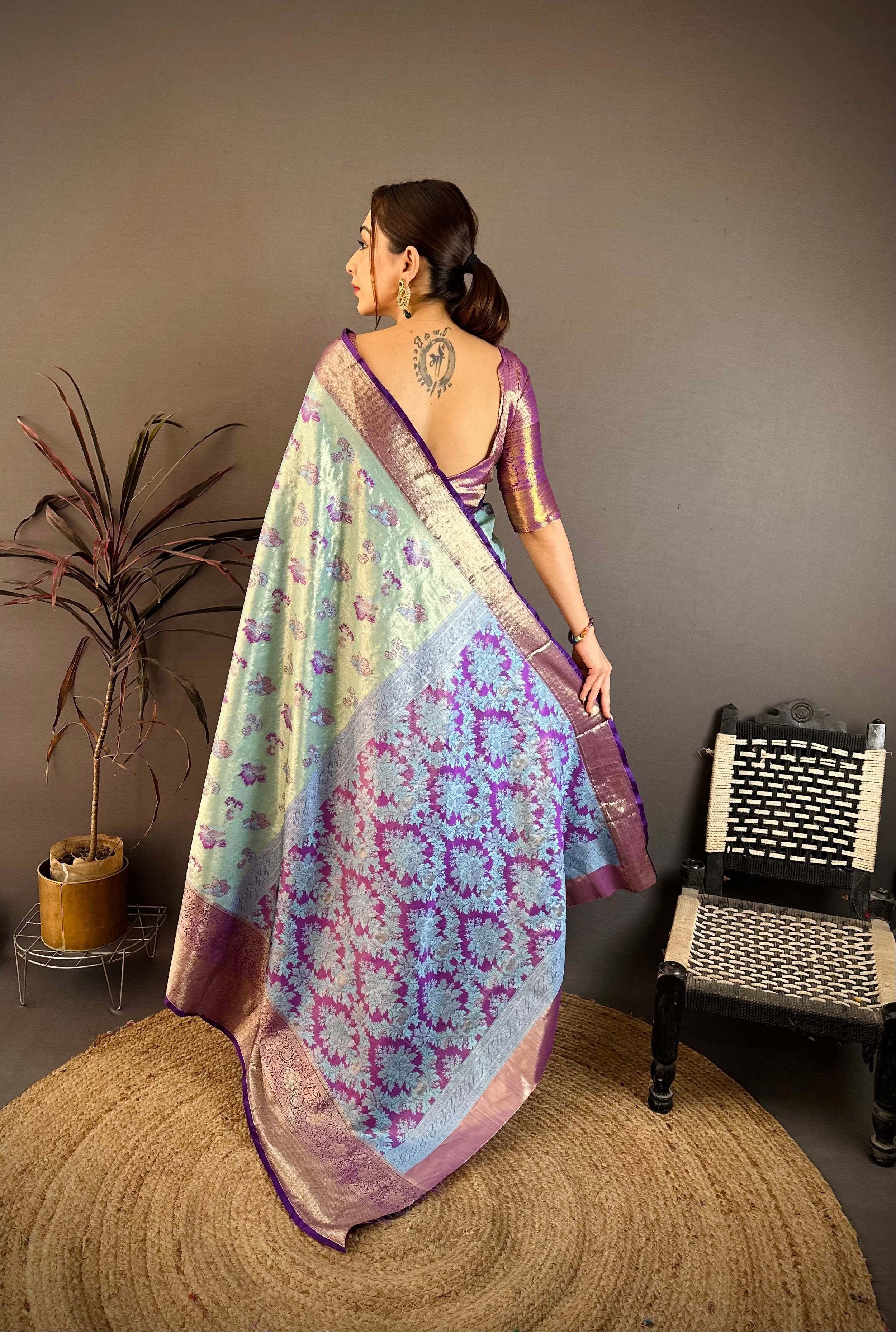 Floral Wedding Wear Kanjivaram Saree