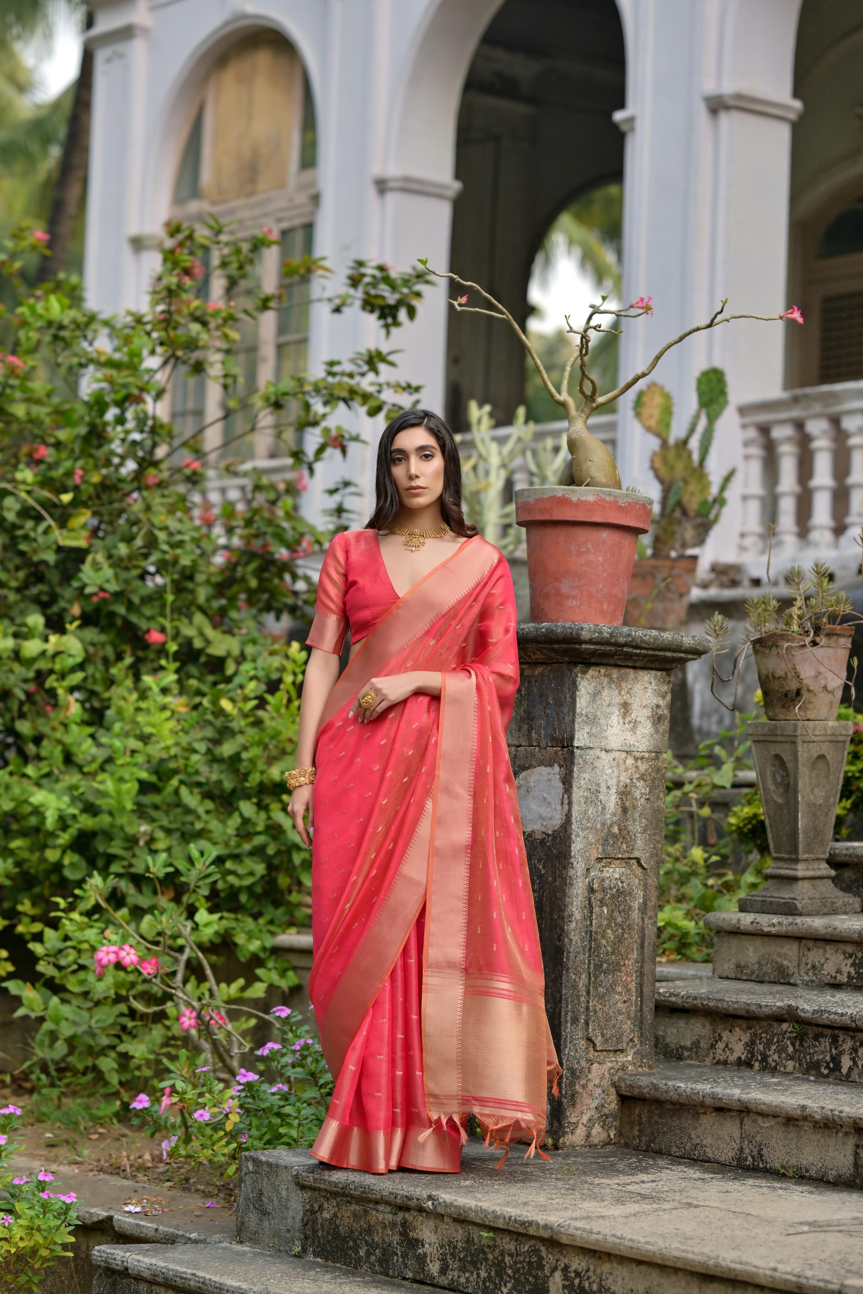 Gajri Soft Kalyani Silk Saree