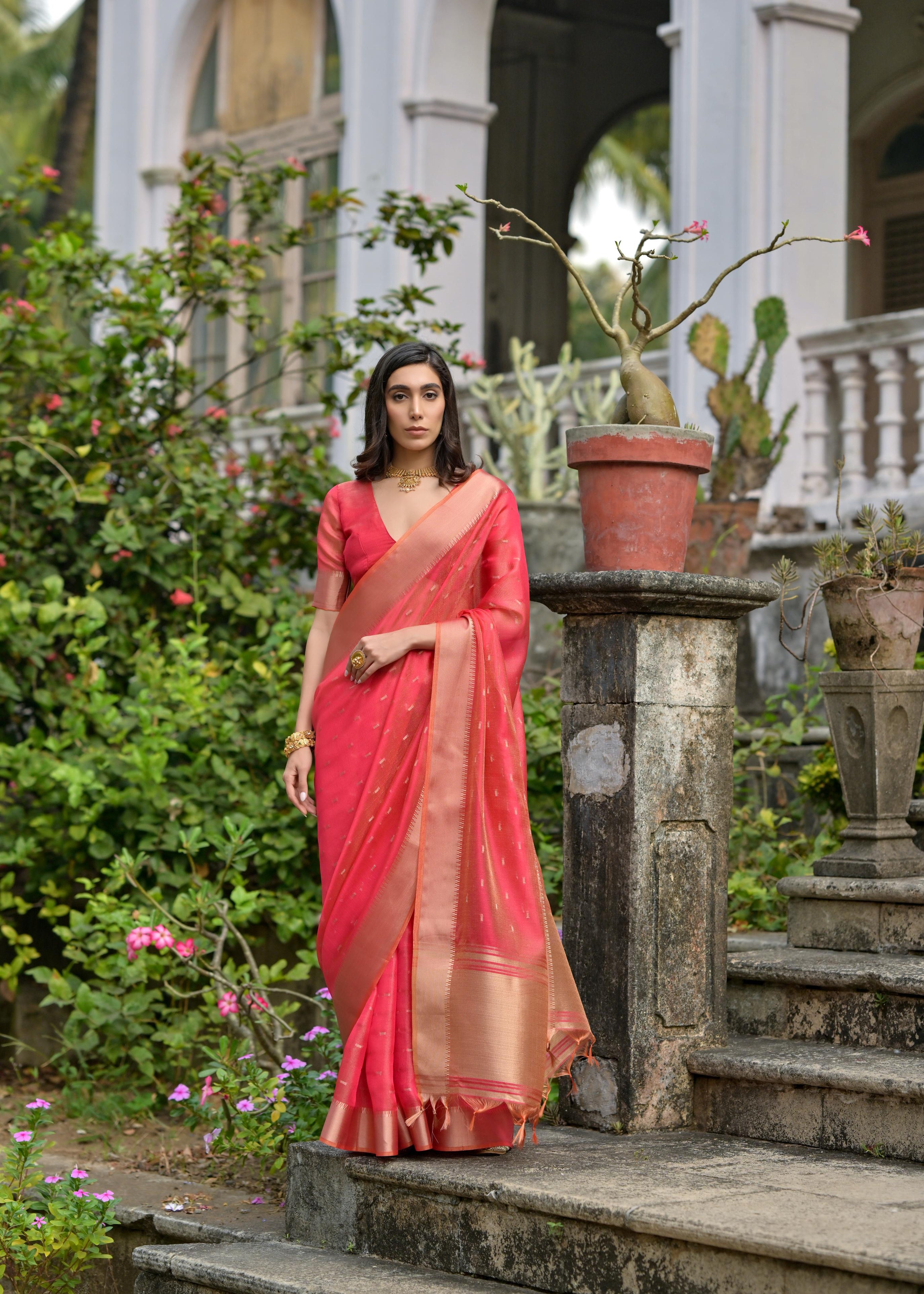 Gajri Soft Kalyani Silk Saree