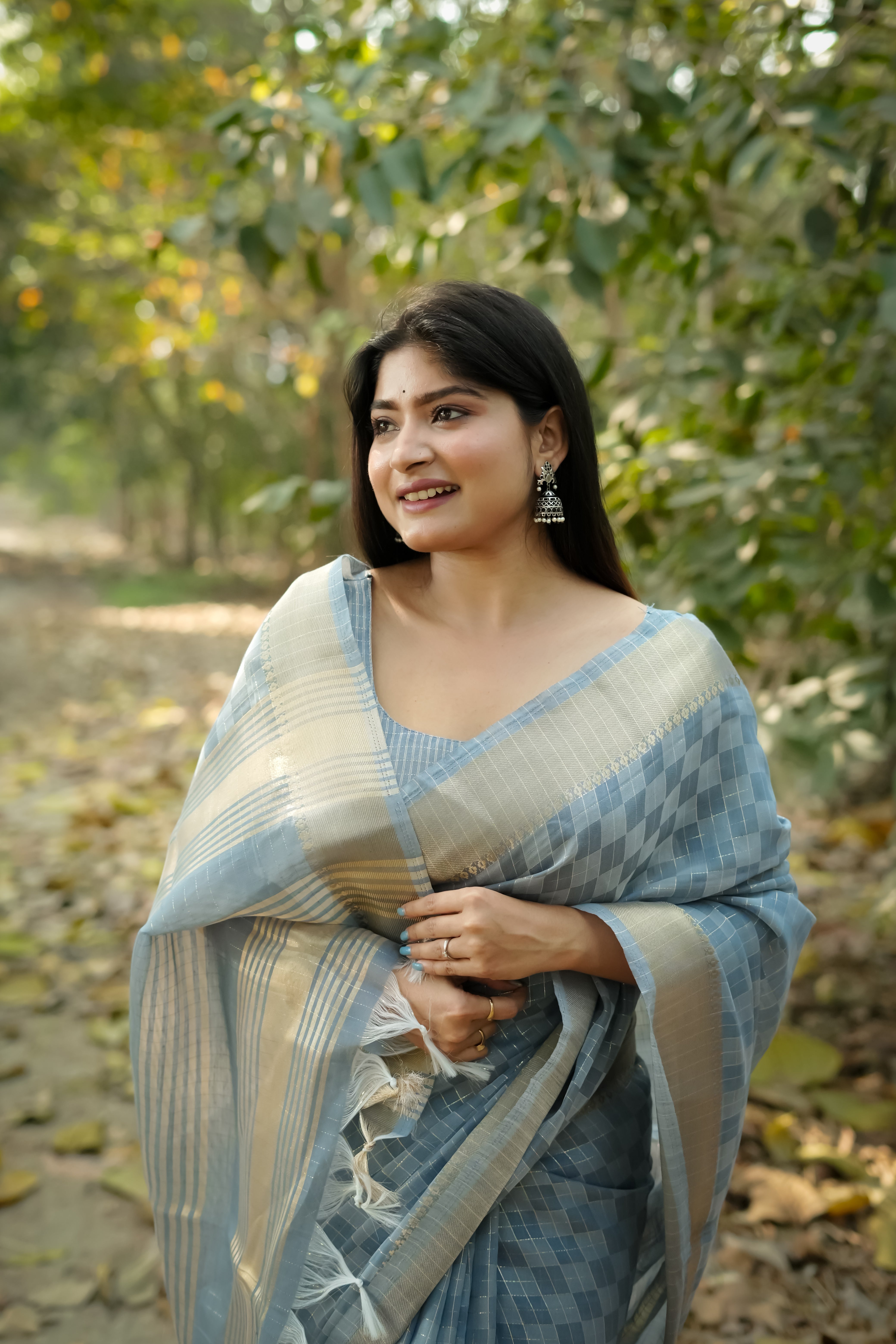 Gray Soft Kalyani Silk Saree
