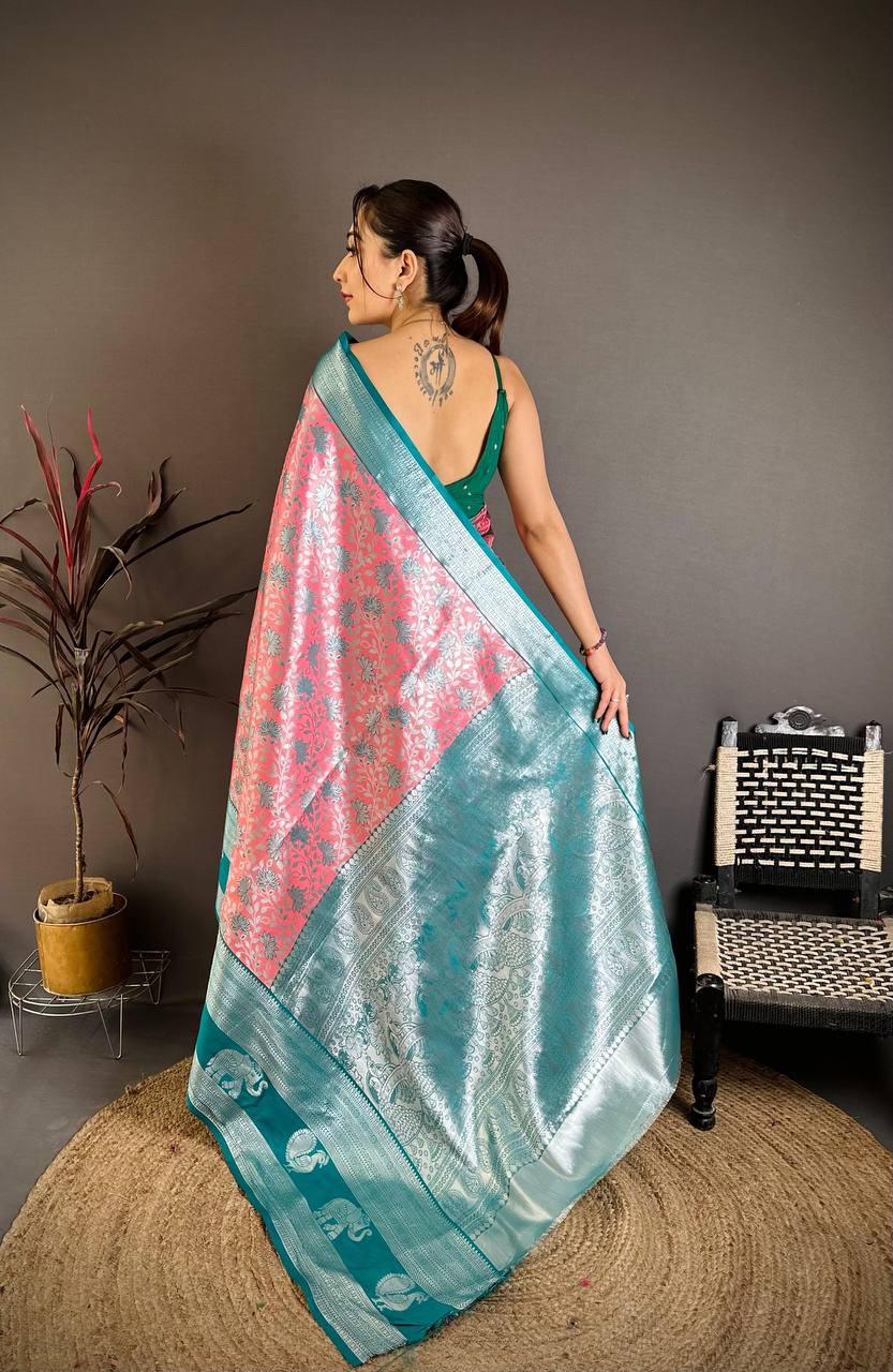 Handloom Weaving Pure Kanjivaram Silk Saree