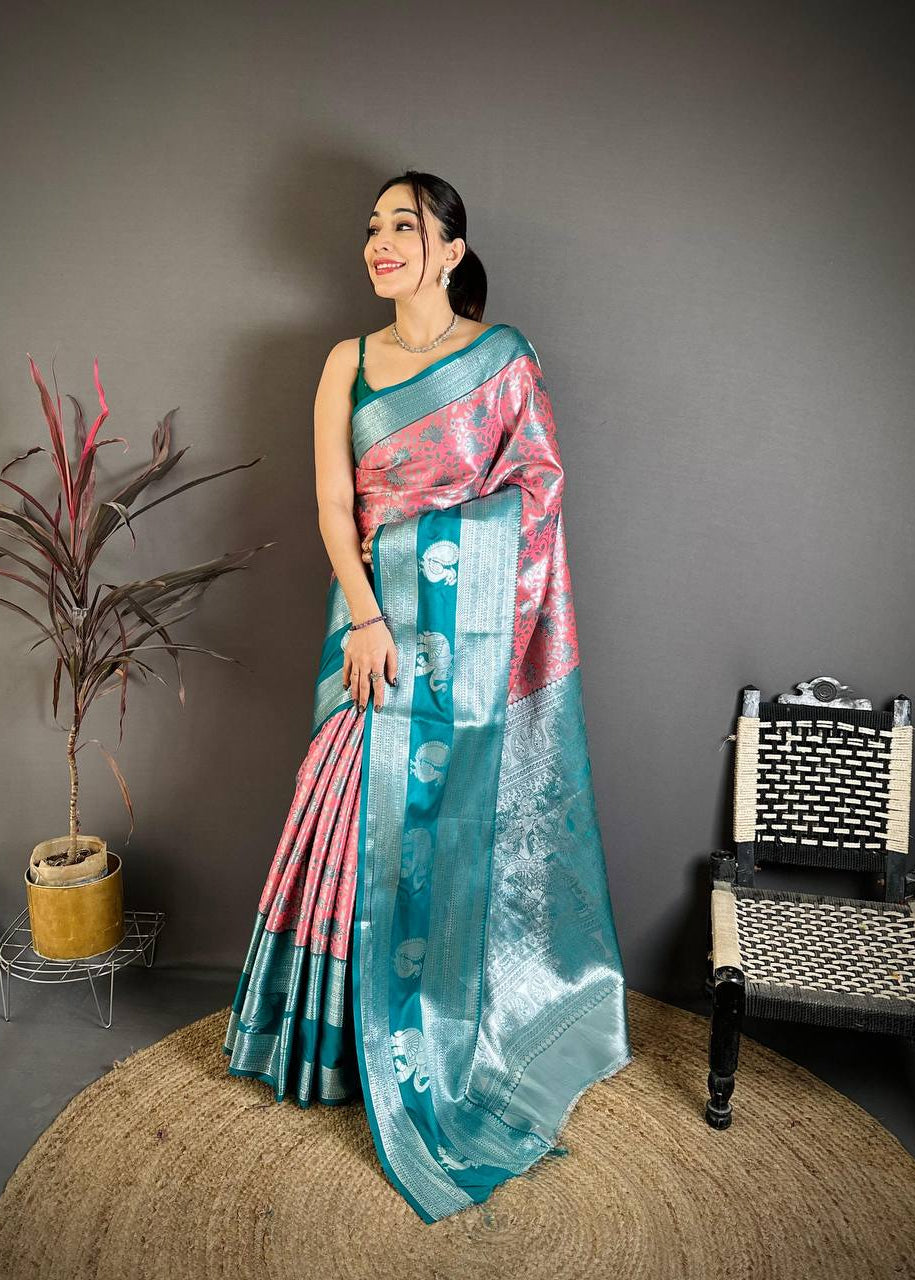 Handloom Weaving Pure Kanjivaram Silk Saree