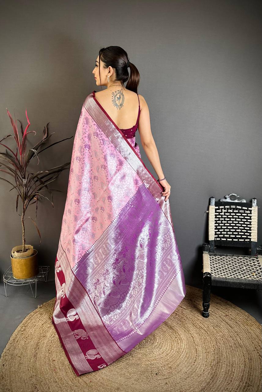 Handloom Weaving Pure Kanjivaram Silk Saree