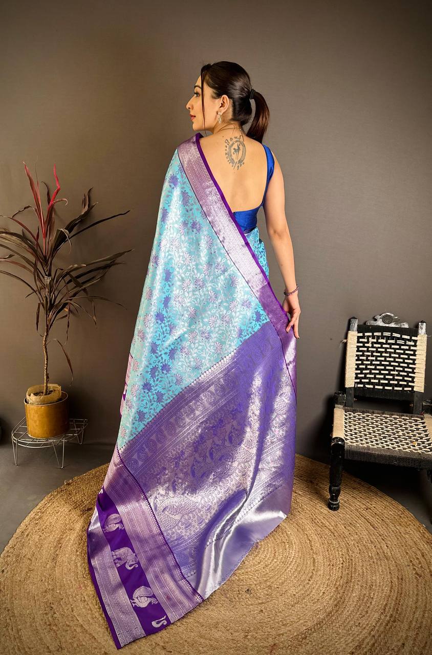 Handloom Weaving Pure Kanjivaram Silk Saree