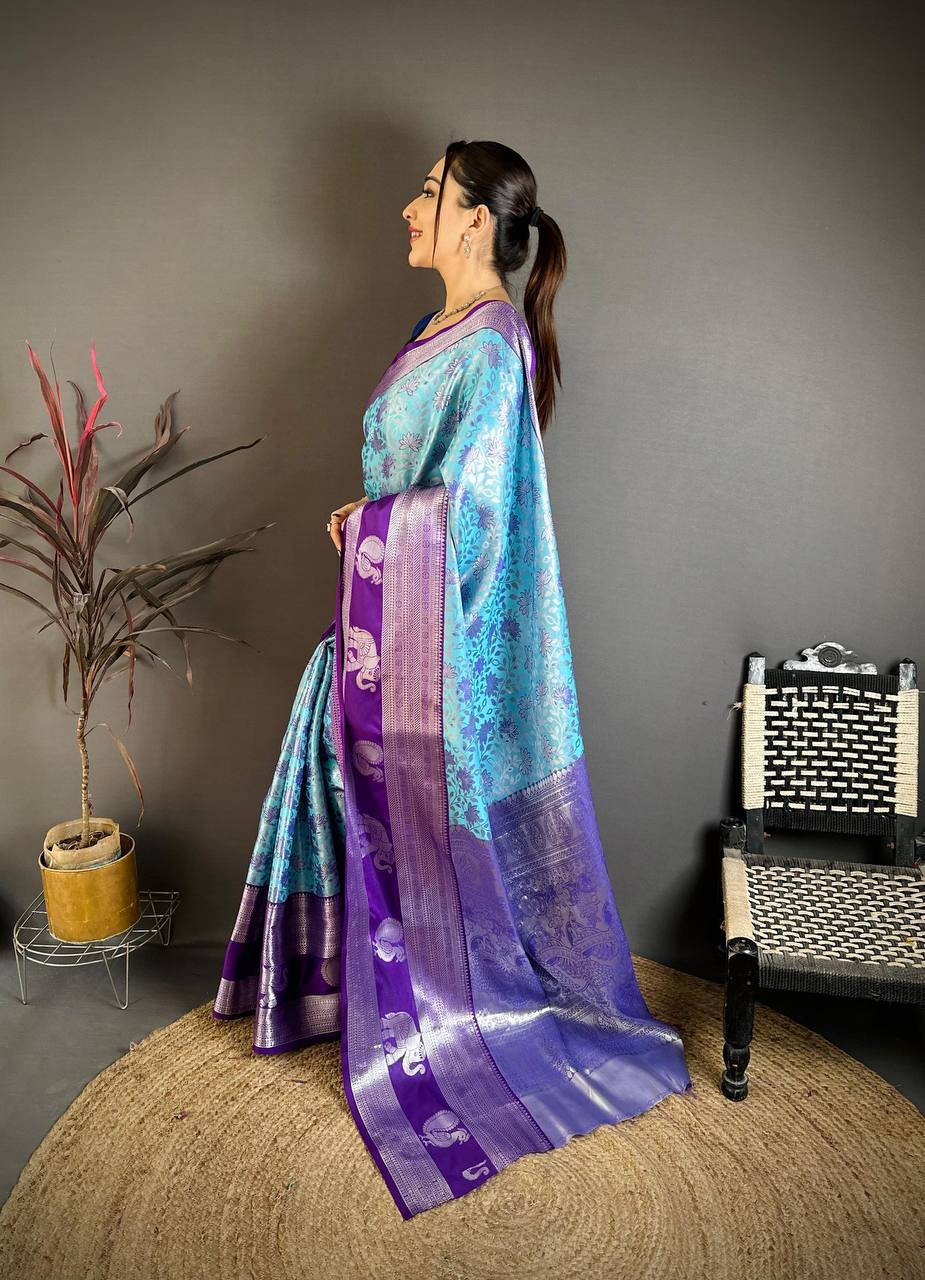 Handloom Weaving Pure Kanjivaram Silk Saree