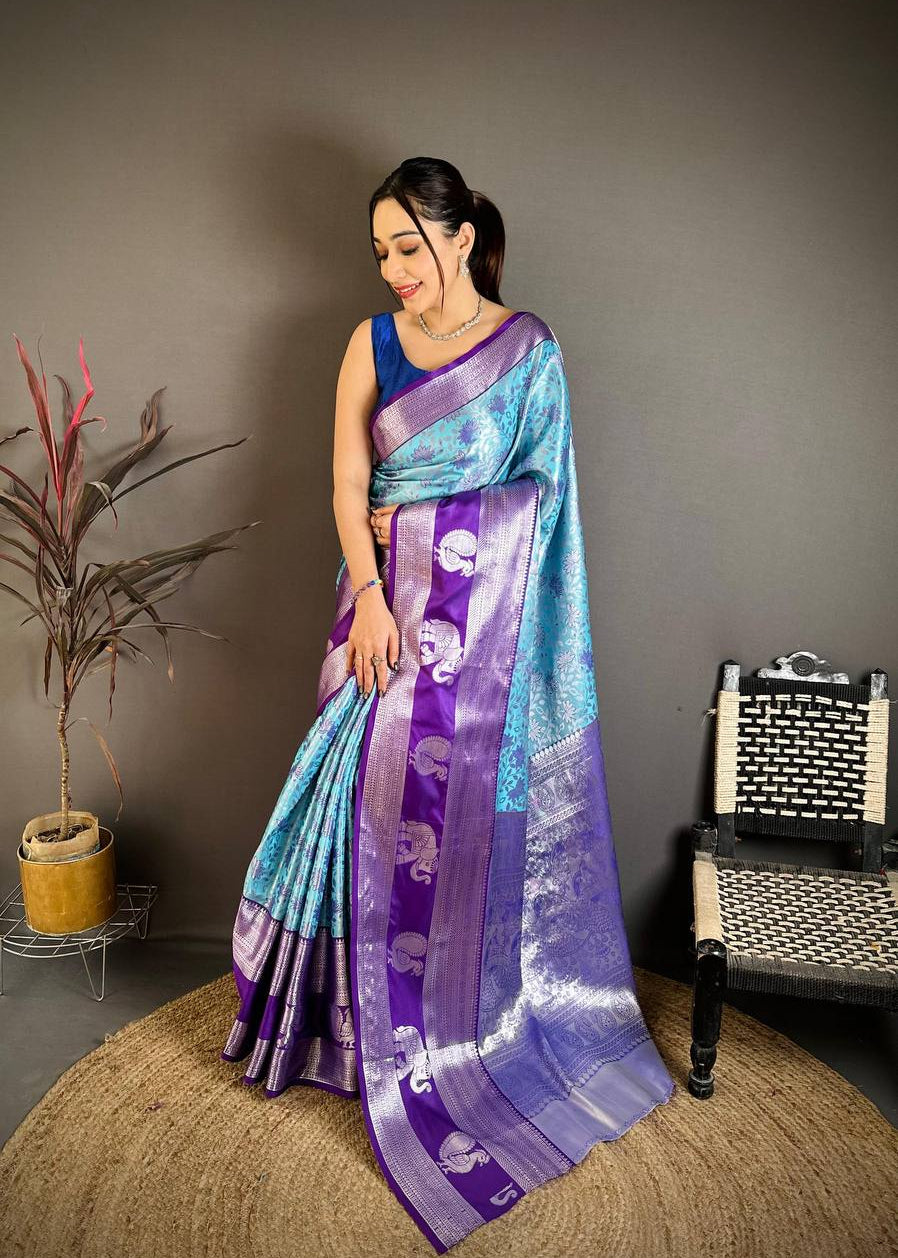 Handloom Weaving Pure Kanjivaram Silk Saree