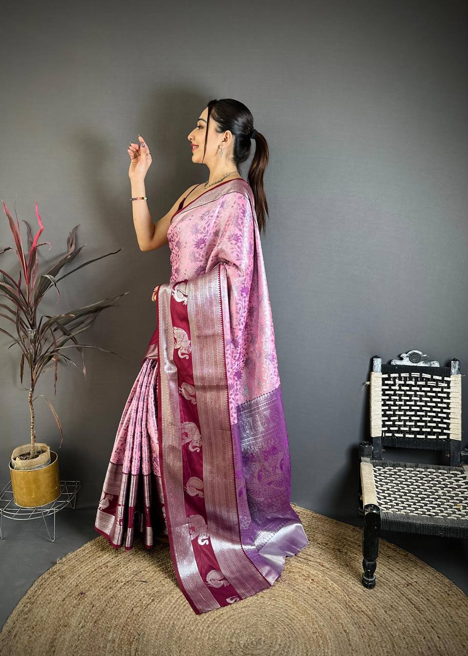 Handloom Weaving Pure Kanjivaram Silk Saree