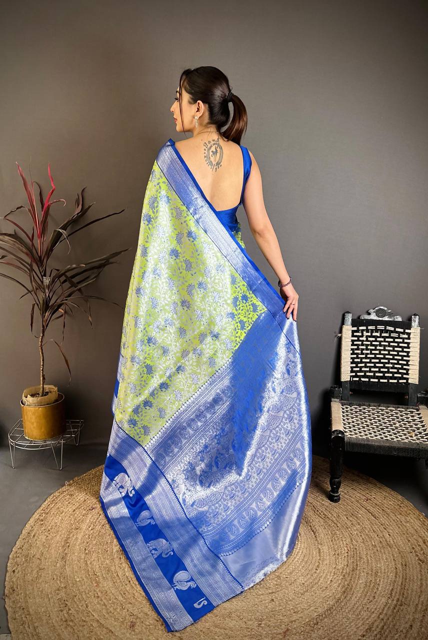 Handloom Weaving Pure Kanjivaram Silk Saree