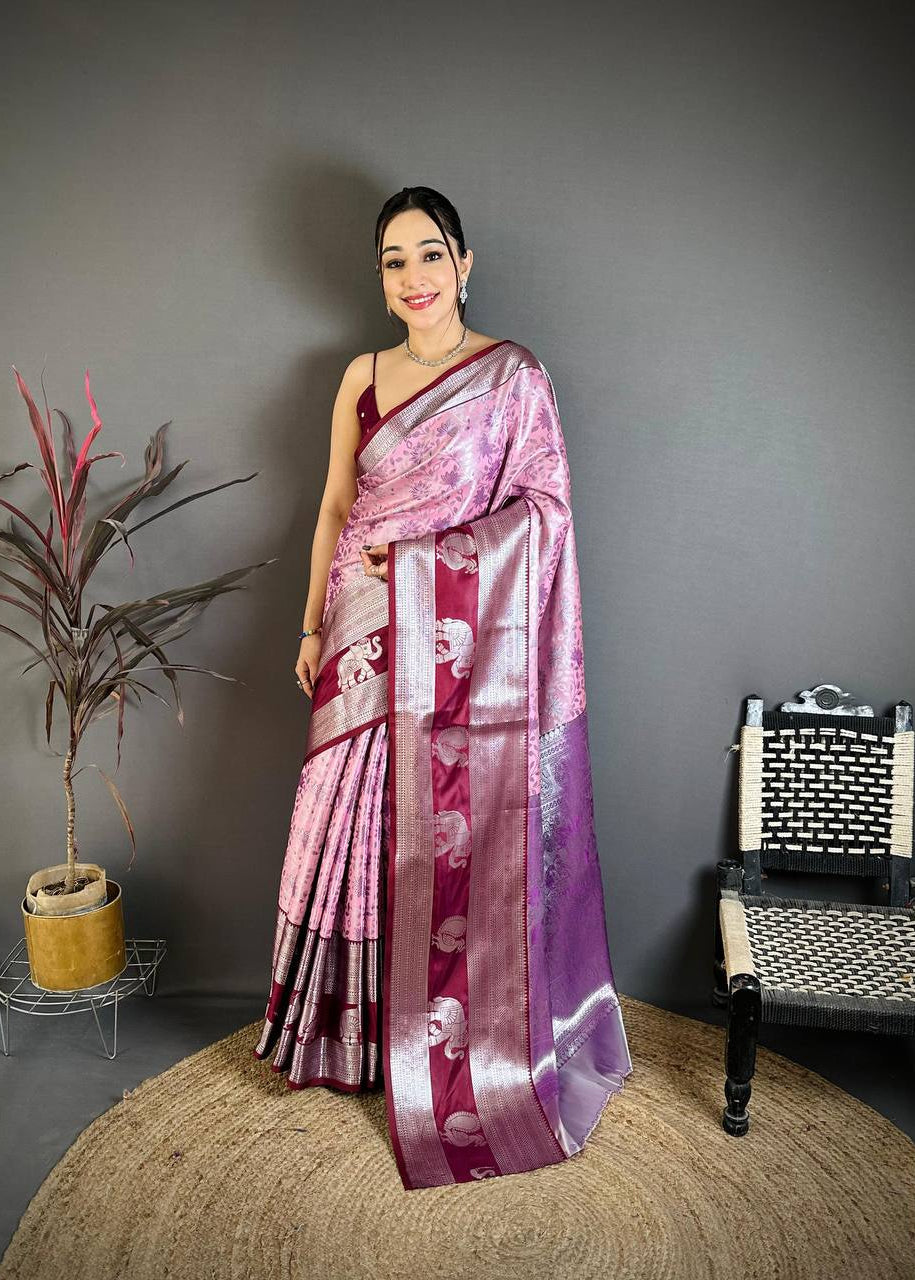 Handloom Weaving Pure Kanjivaram Silk Saree