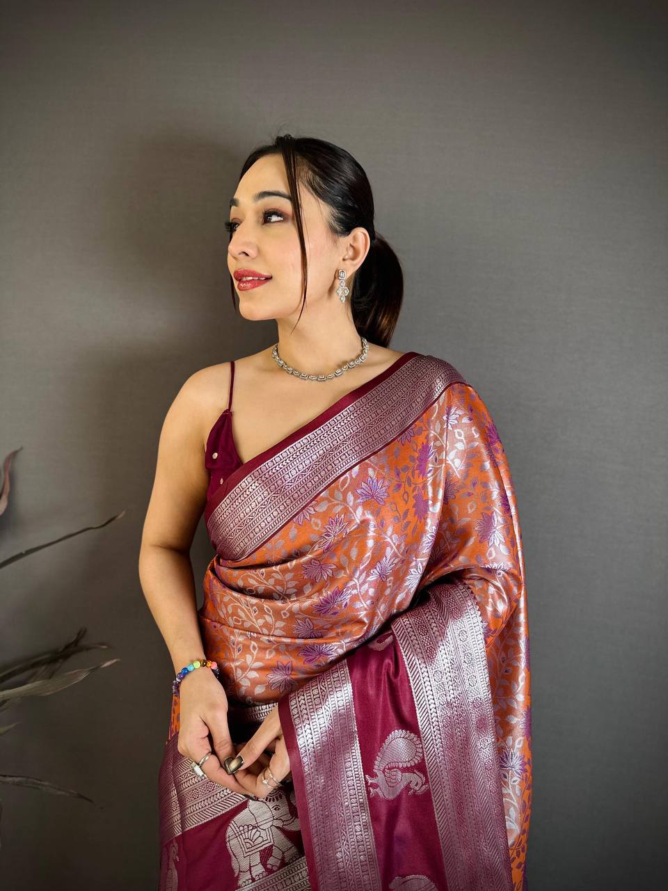 Handloom Weaving Pure Kanjivaram Silk Saree