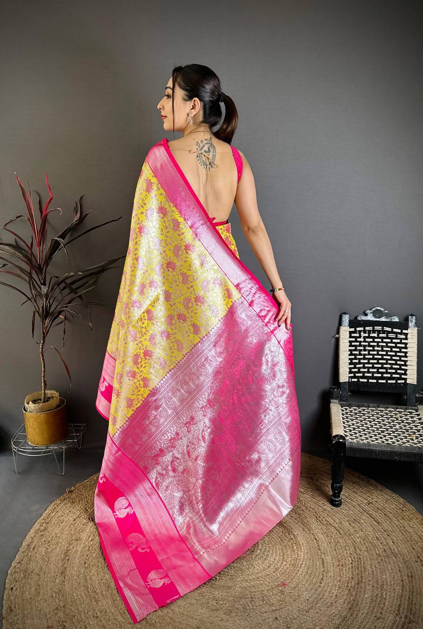 Handloom Weaving Pure Kanjivaram Silk Saree