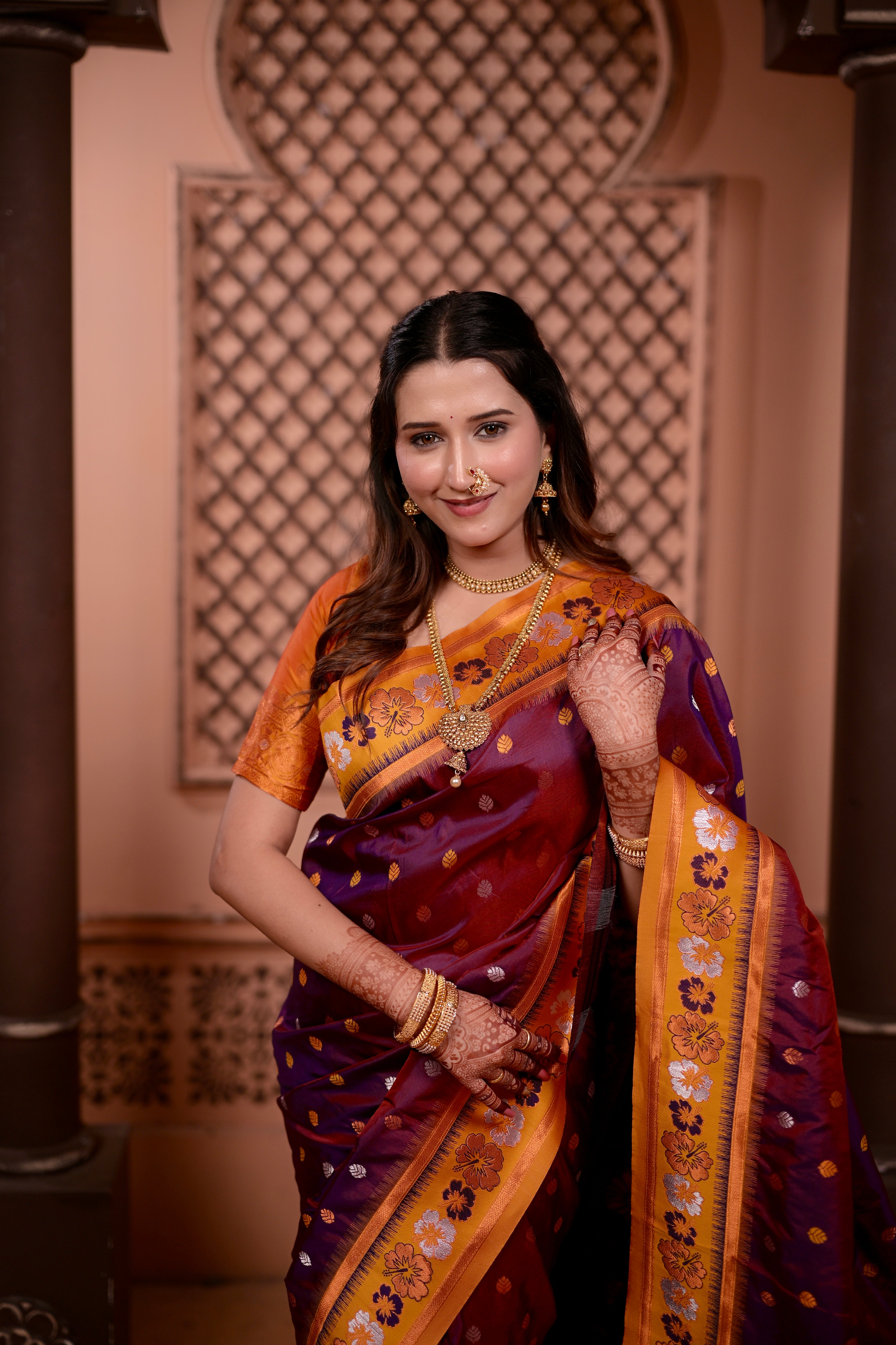 Maroon Traditional Soft Silk Saree