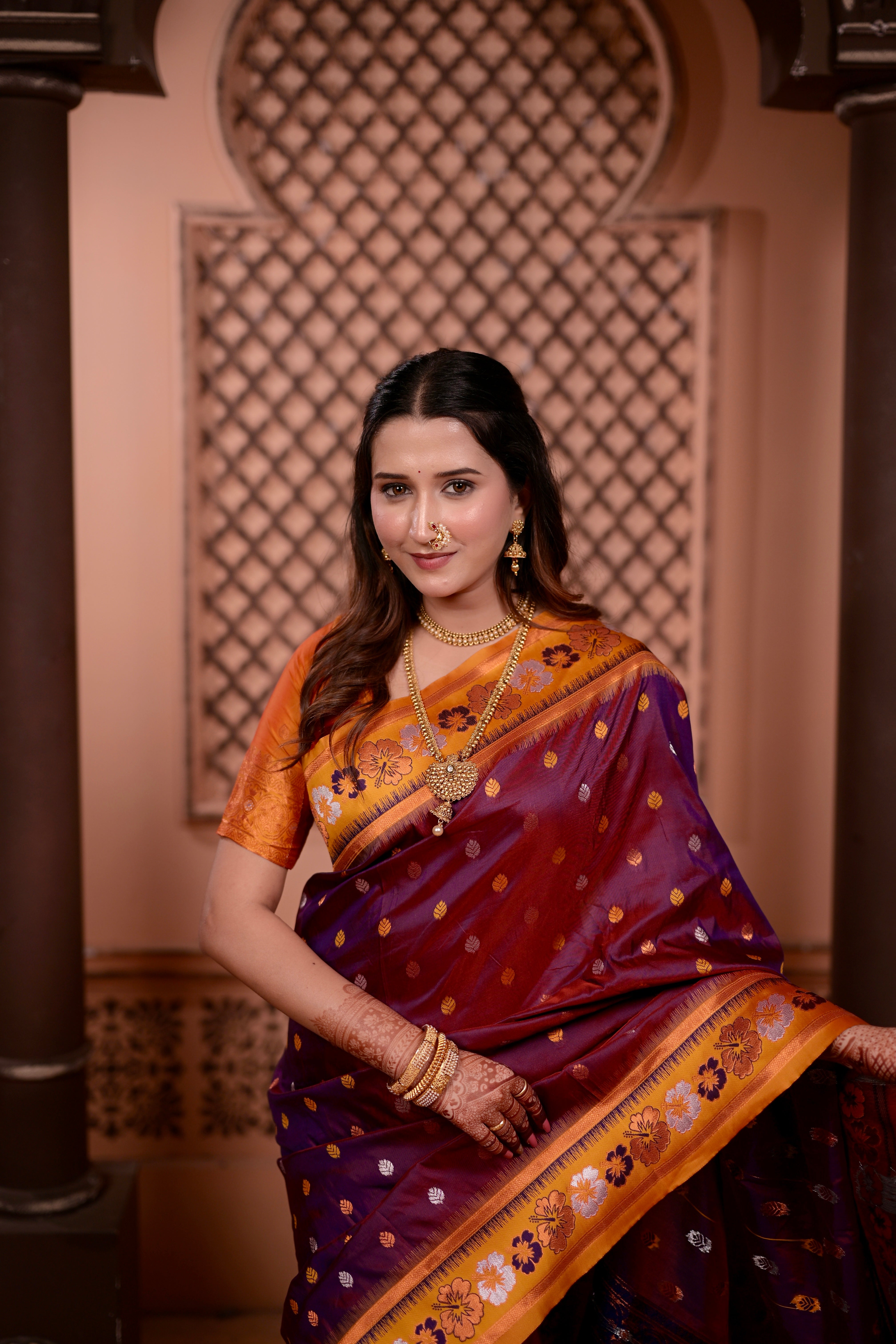Maroon Traditional Soft Silk Saree