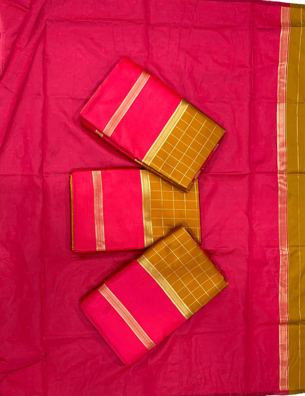 Mustard Orange Traditional Lichi Silk Saree