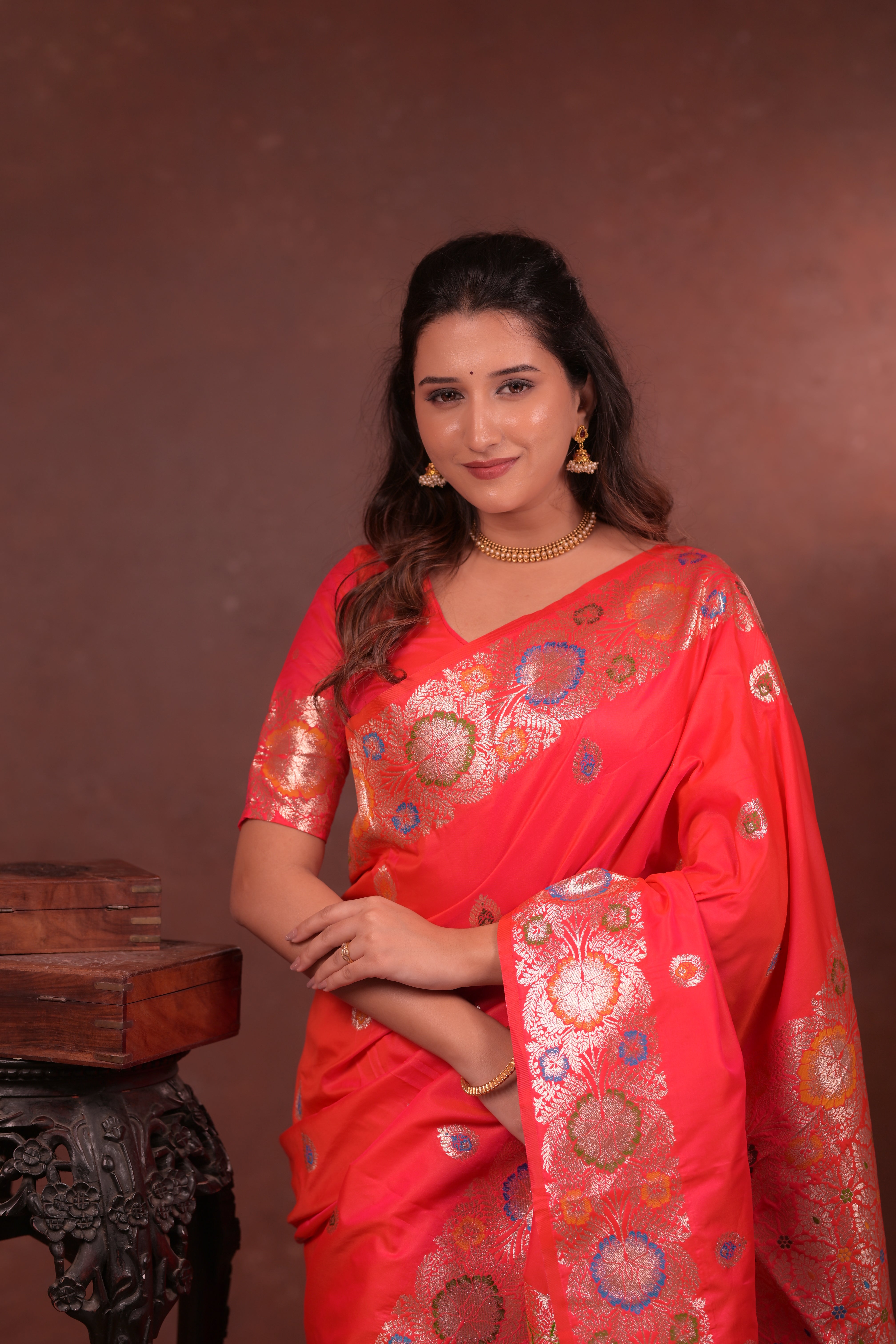 Pink Paithani Woven Silk Saree
