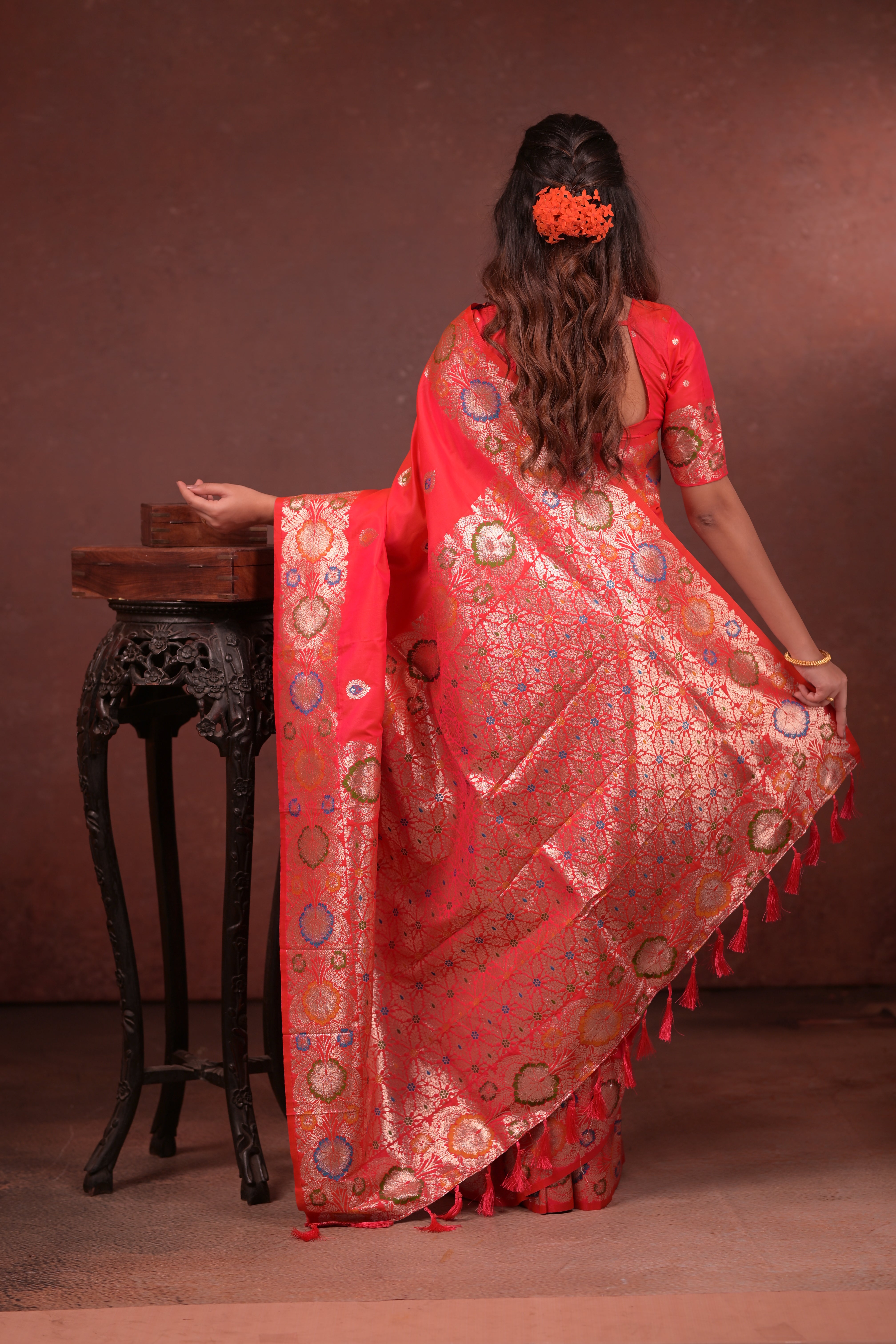 Pink Paithani Woven Silk Saree
