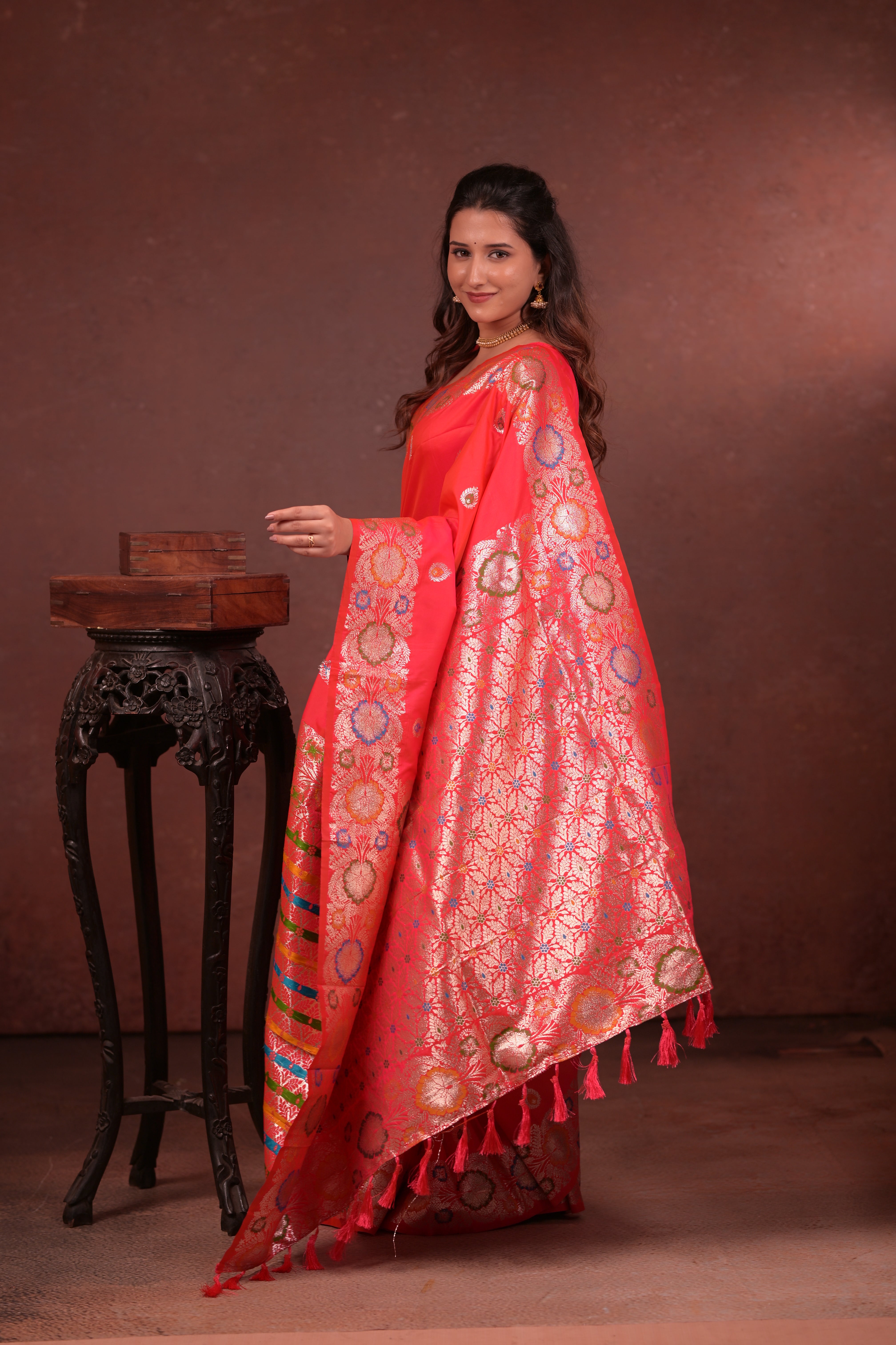 Pink Paithani Woven Silk Saree