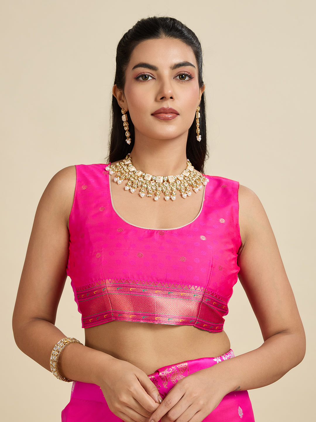 Pink Pure Soft Kanjivaram Paithani Silk Saree