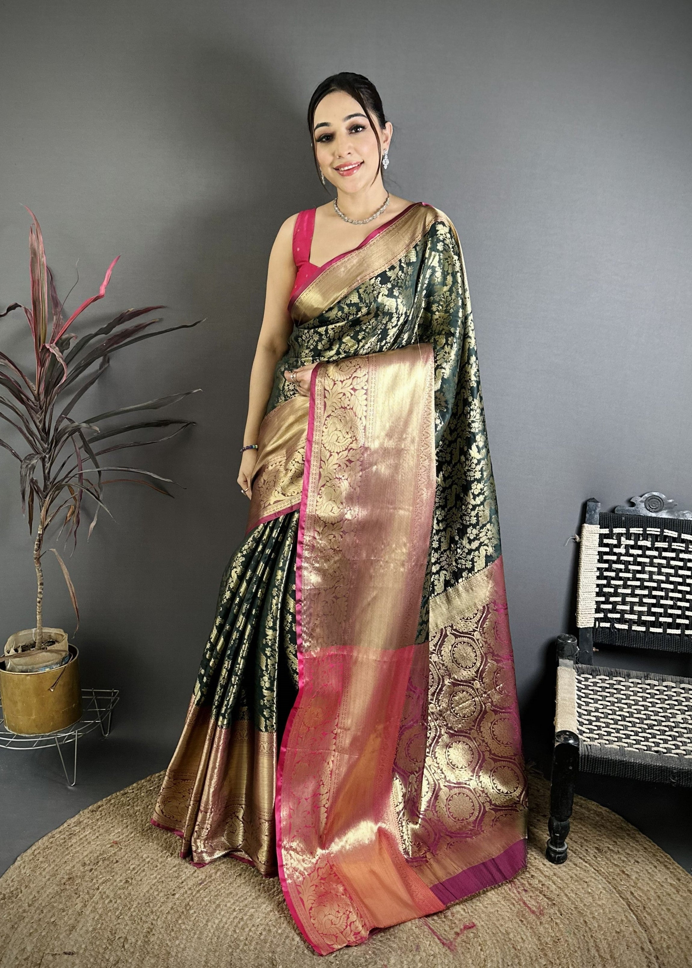 Pure Handloom Kanjivaram Katan Silk Saree