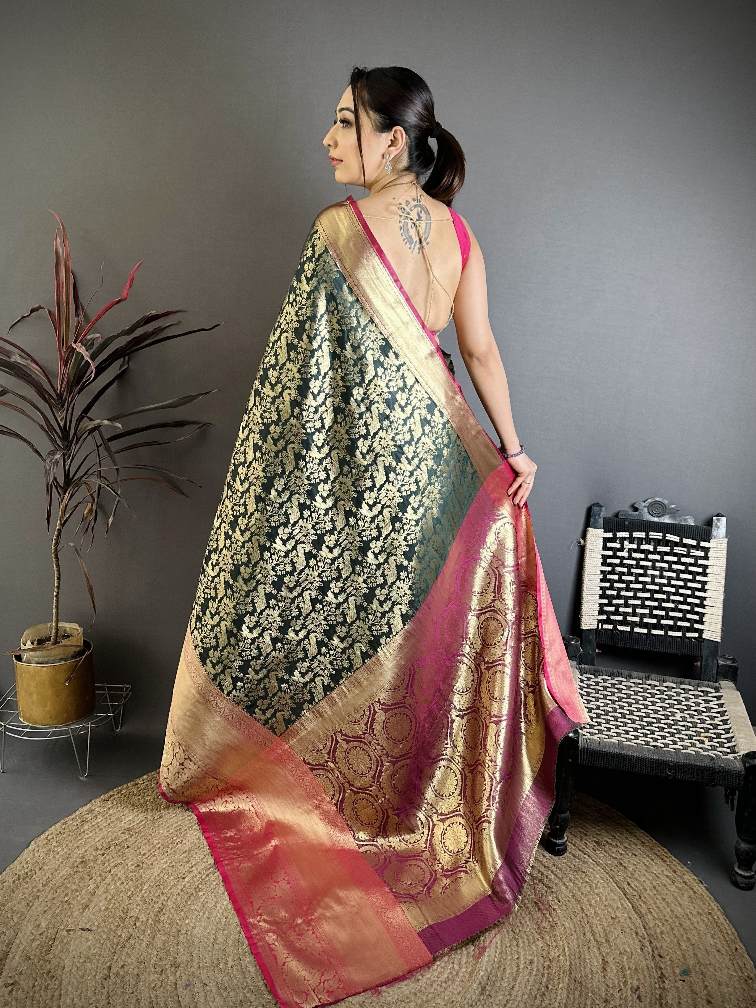Pure Handloom Kanjivaram Katan Silk Saree
