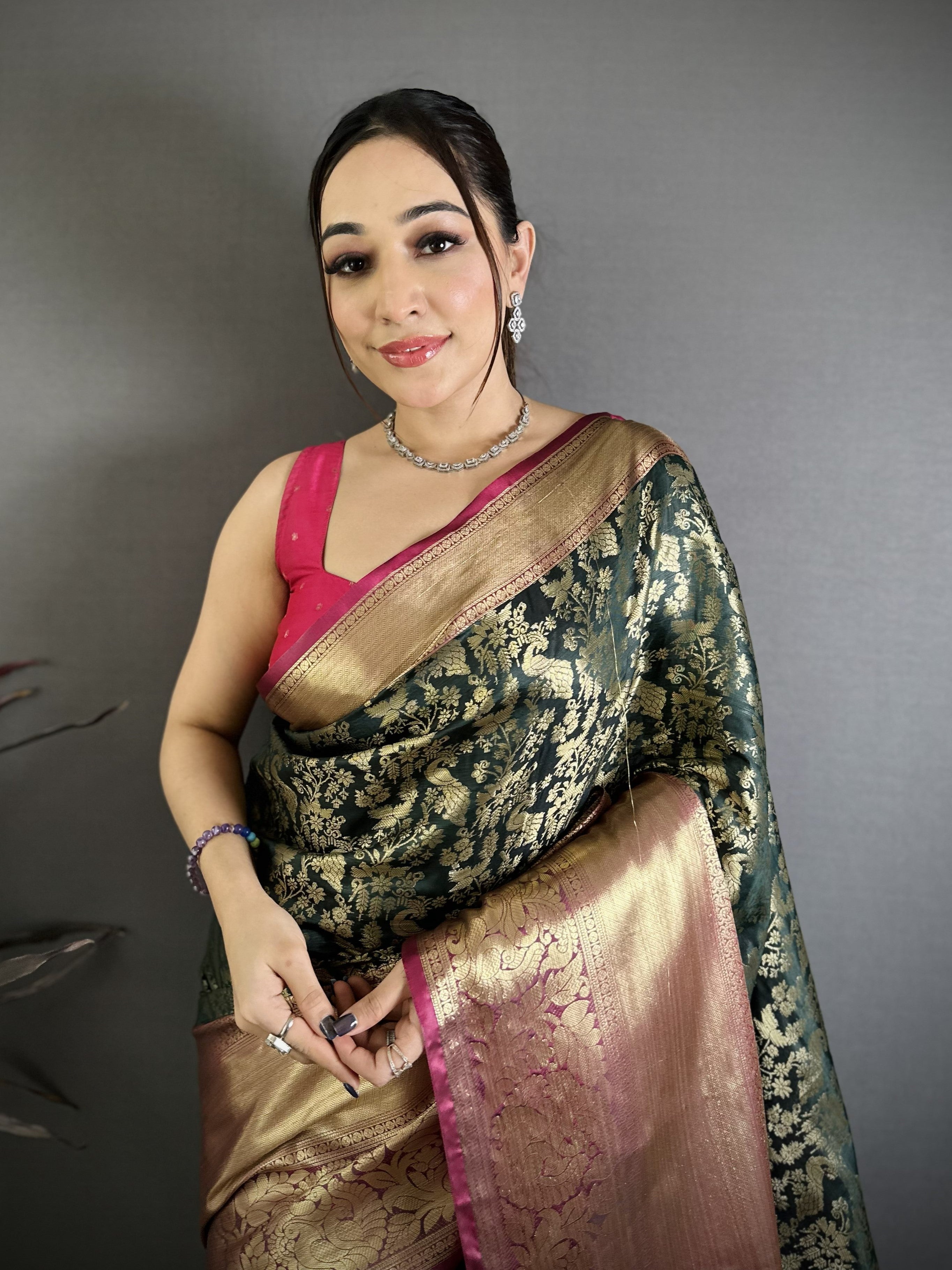 Pure Handloom Kanjivaram Katan Silk Saree