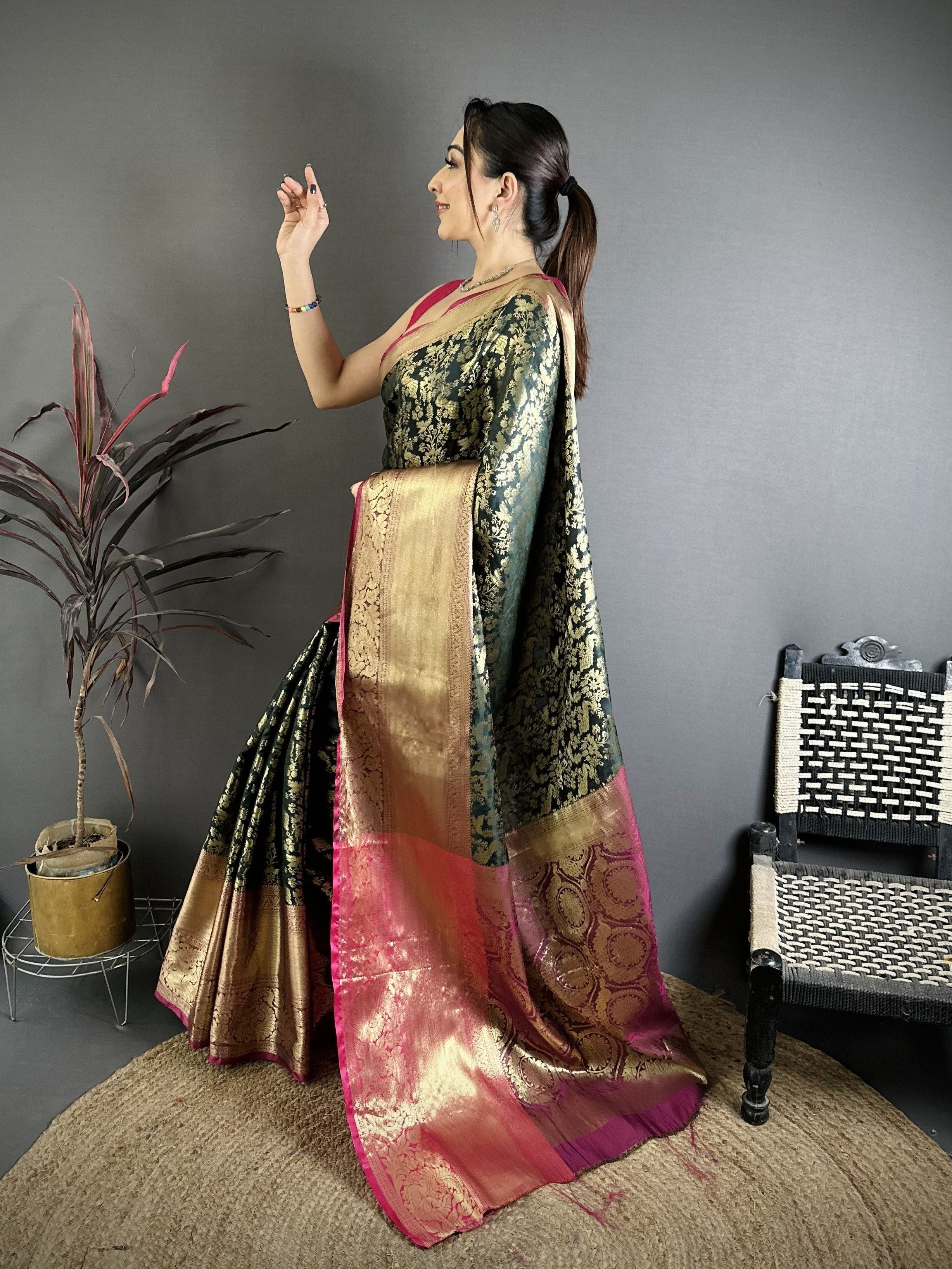 Pure Handloom Kanjivaram Katan Silk Saree