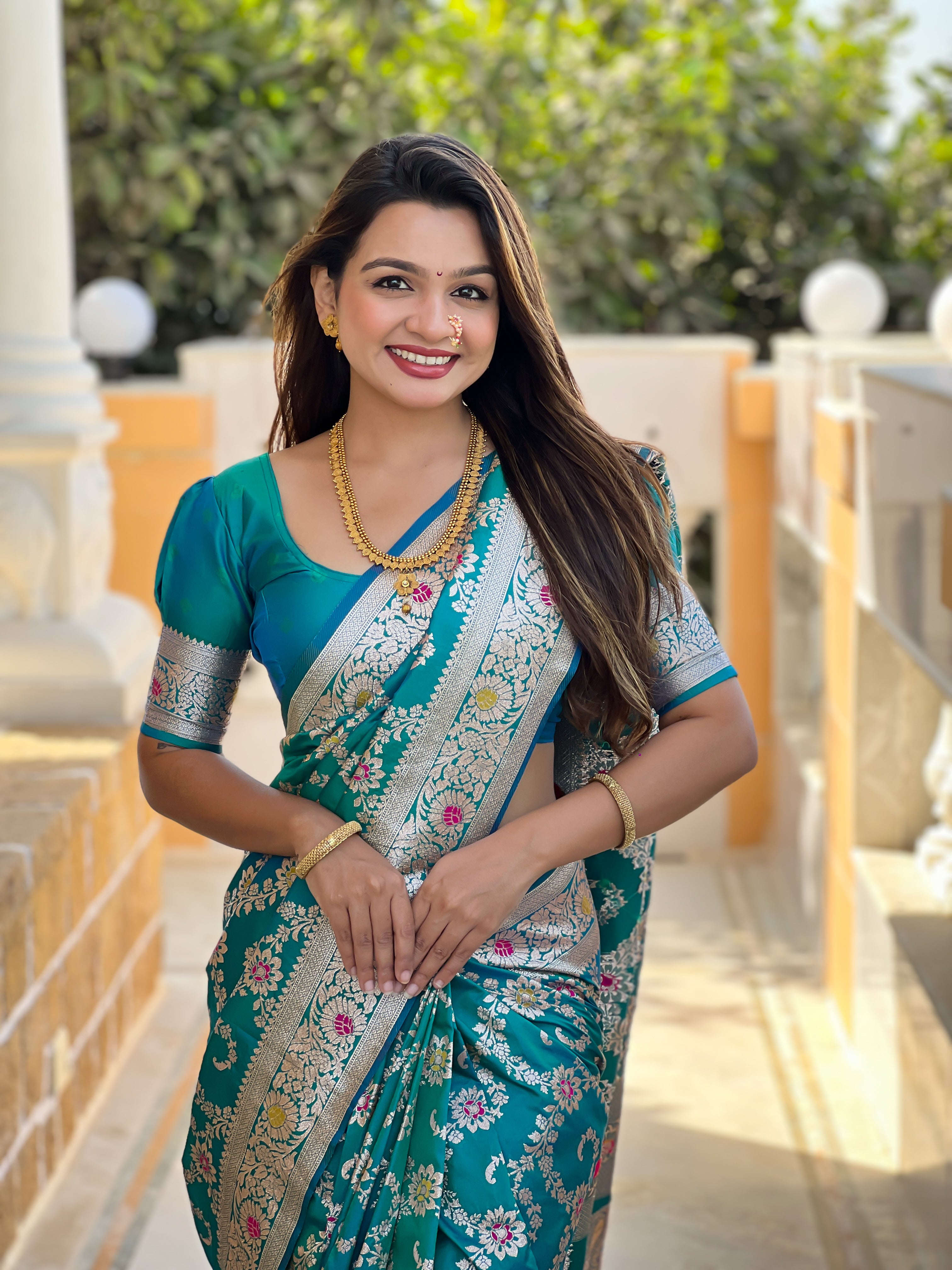 Rama Soft Banarasi Silk Saree