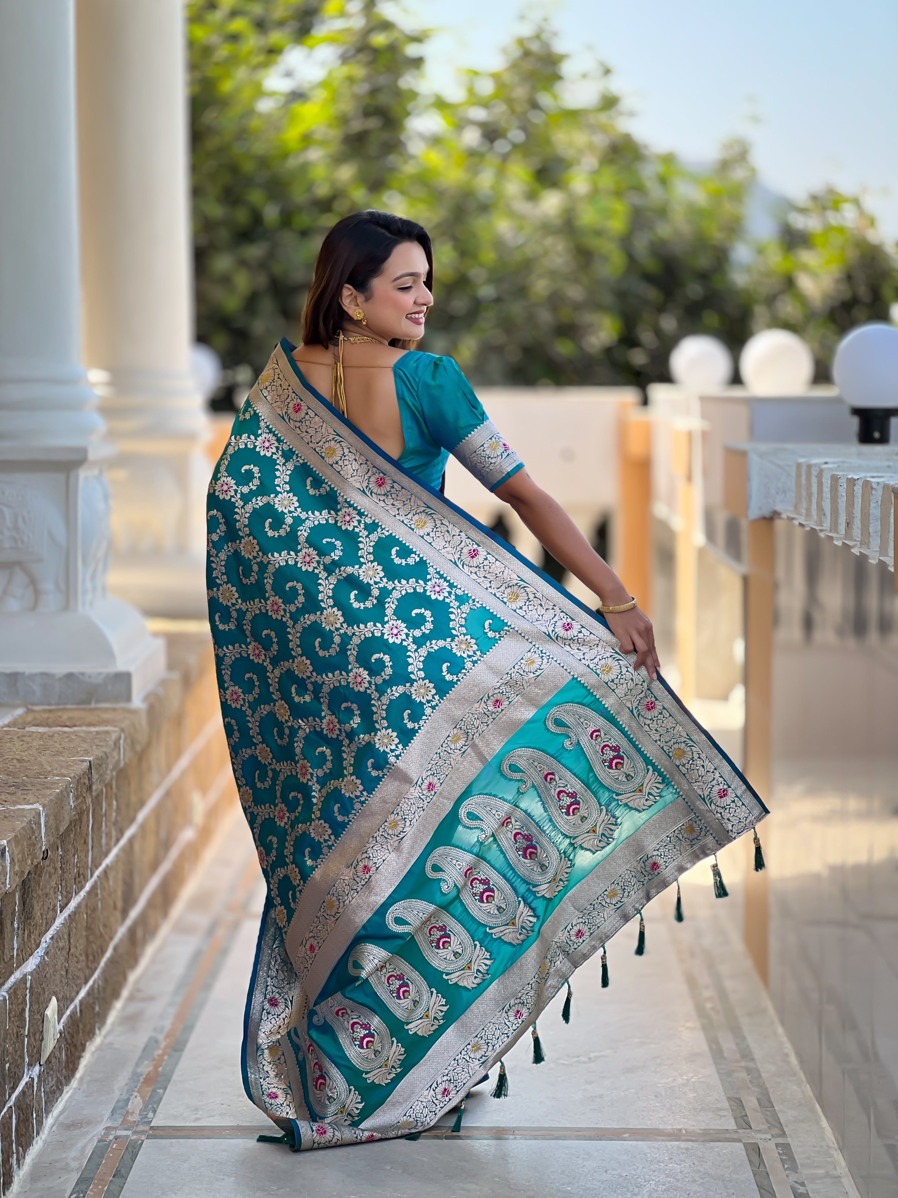 Rama Soft Banarasi Silk Saree
