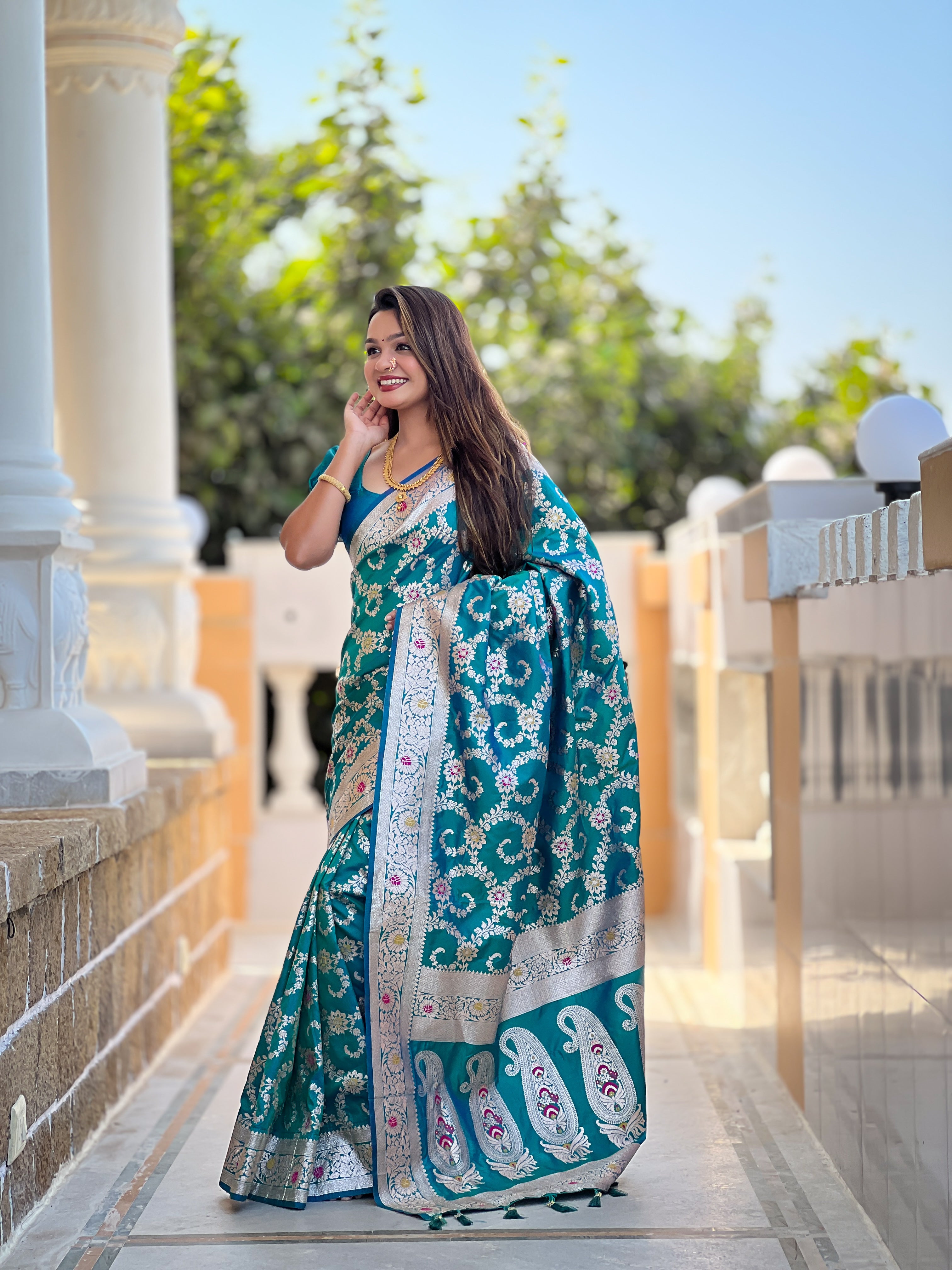 Rama Soft Banarasi Silk Saree