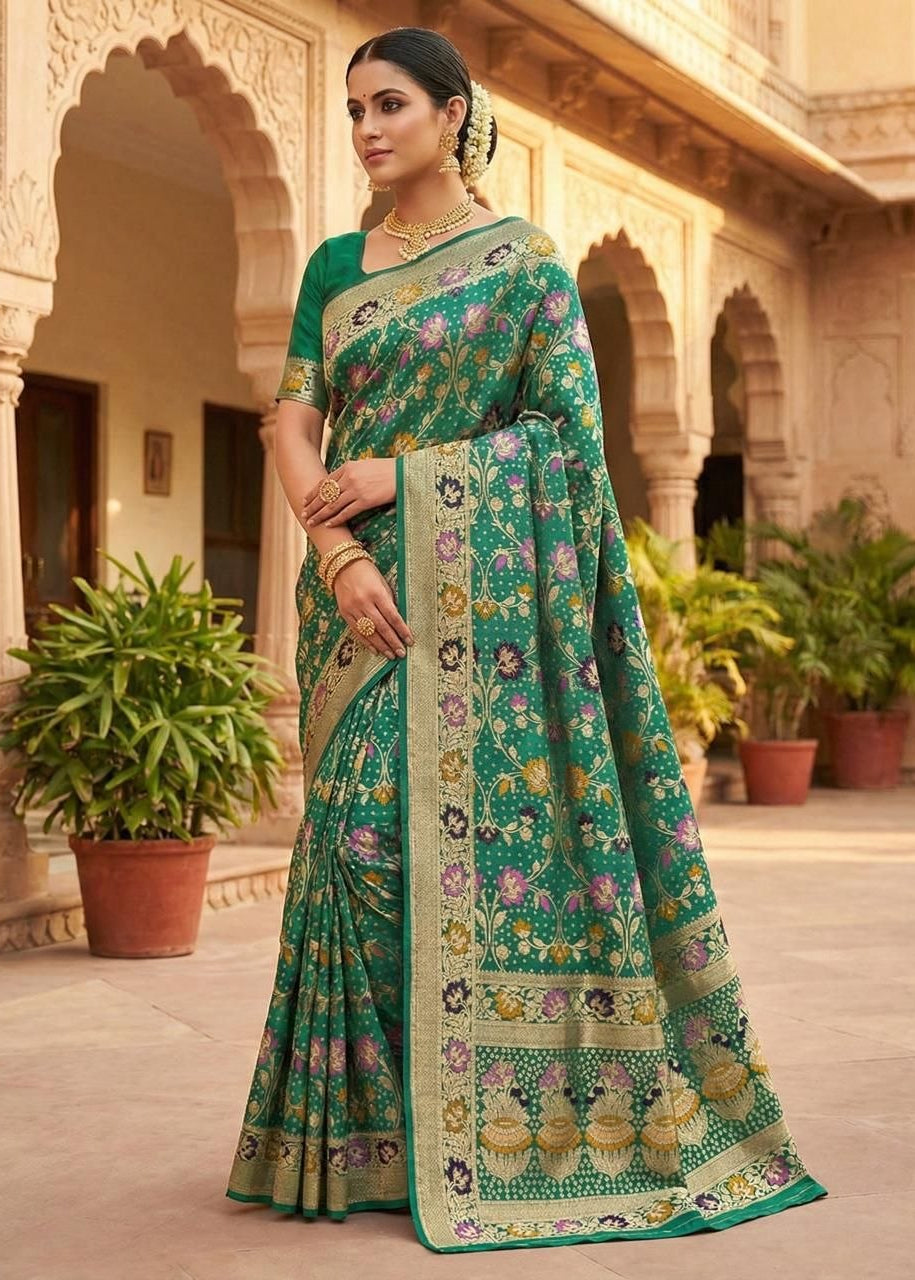 Rama Traditional Banarasi Silk Saree