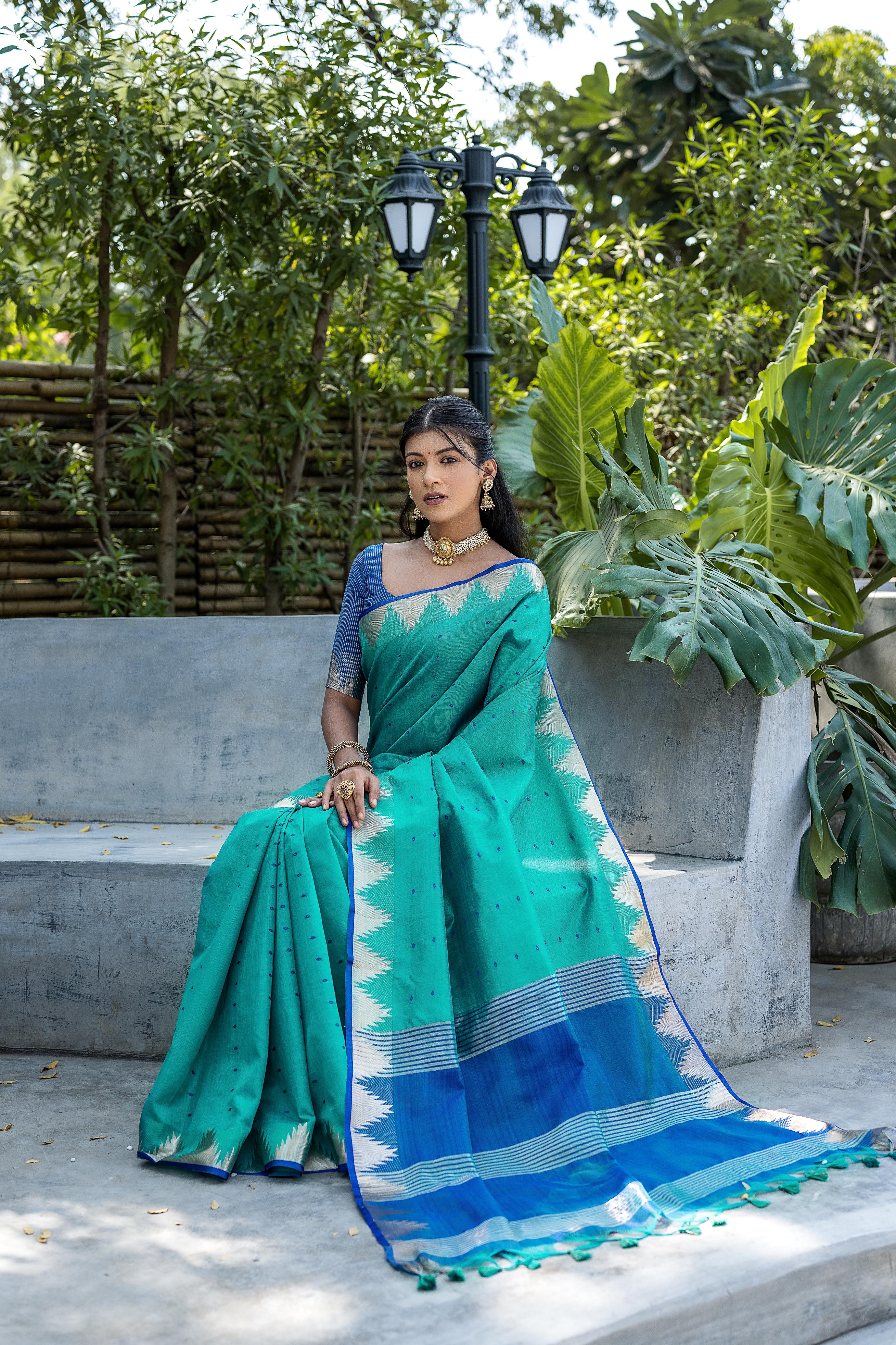 Rama Tussar Silk Saree