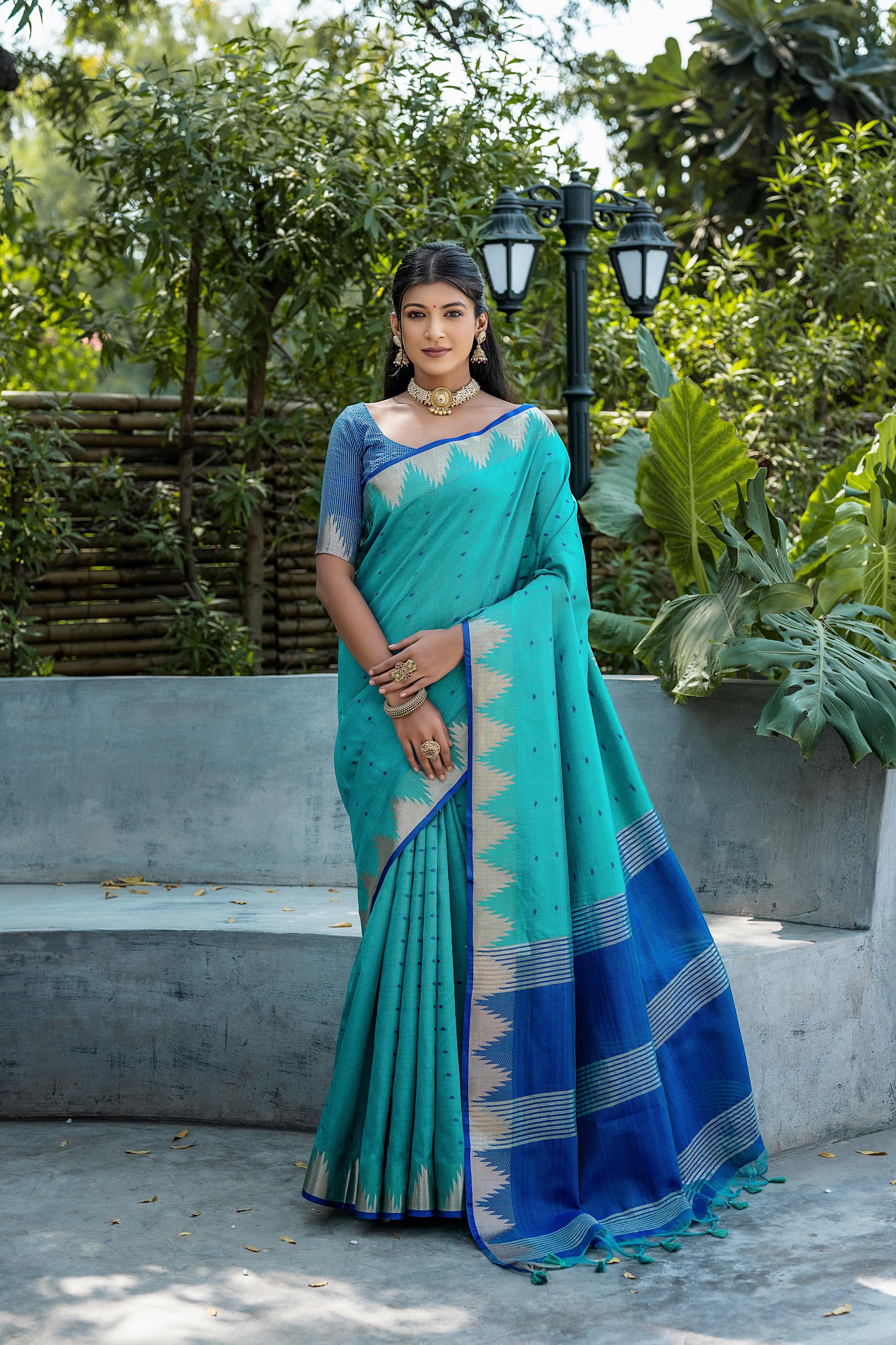 Rama Tussar Silk Saree