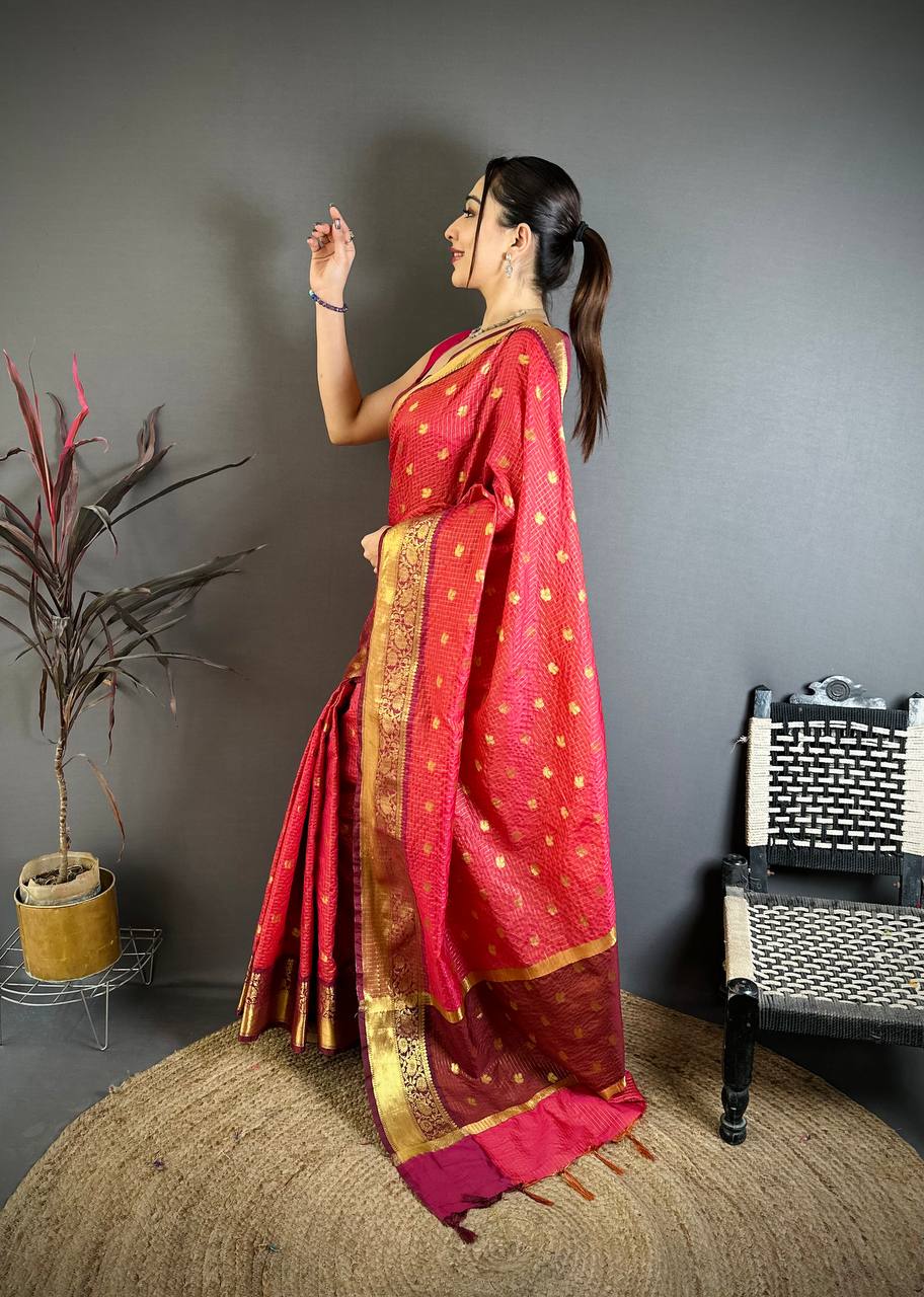 Rani Banarasi Soft Tissue Silk Saree