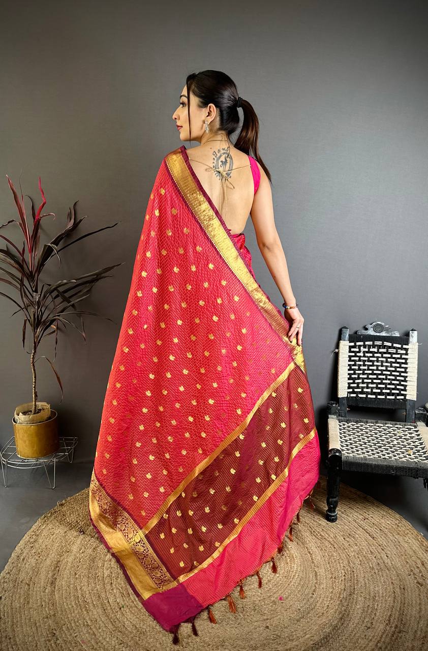 Rani Banarasi Soft Tissue Silk Saree
