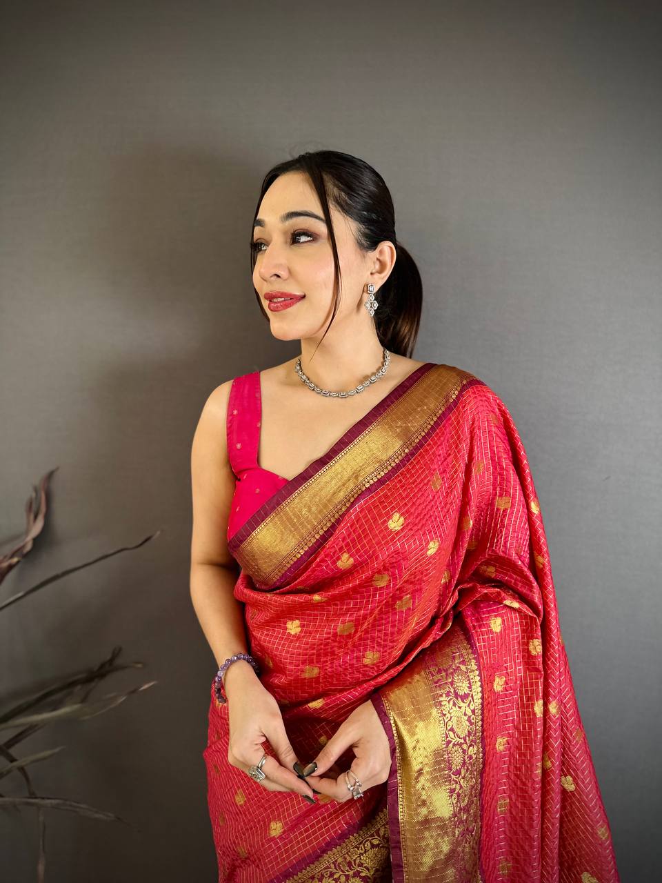Rani Banarasi Soft Tissue Silk Saree