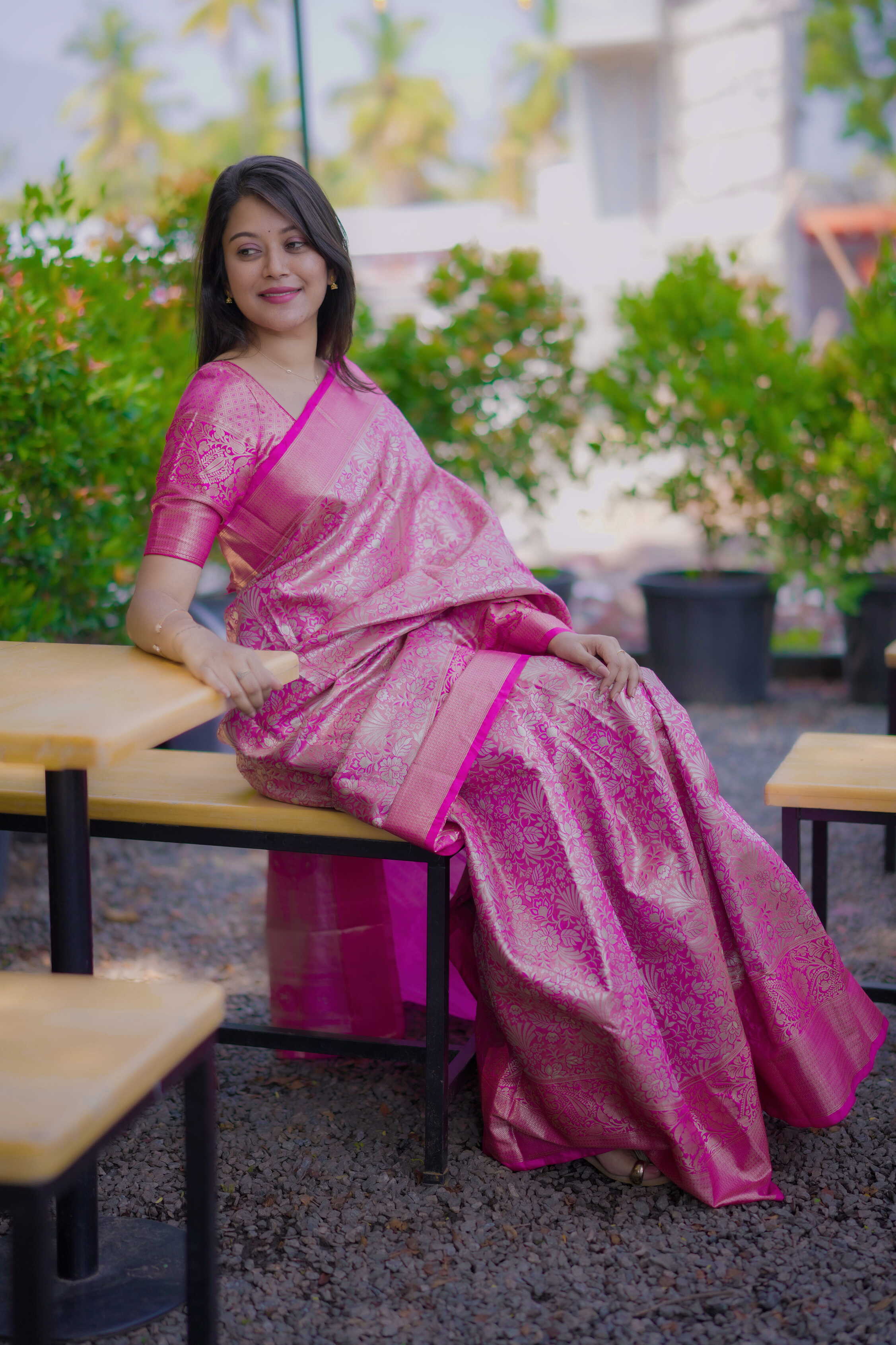 Rani Pink Bridal Kanchipuram Silk Saree