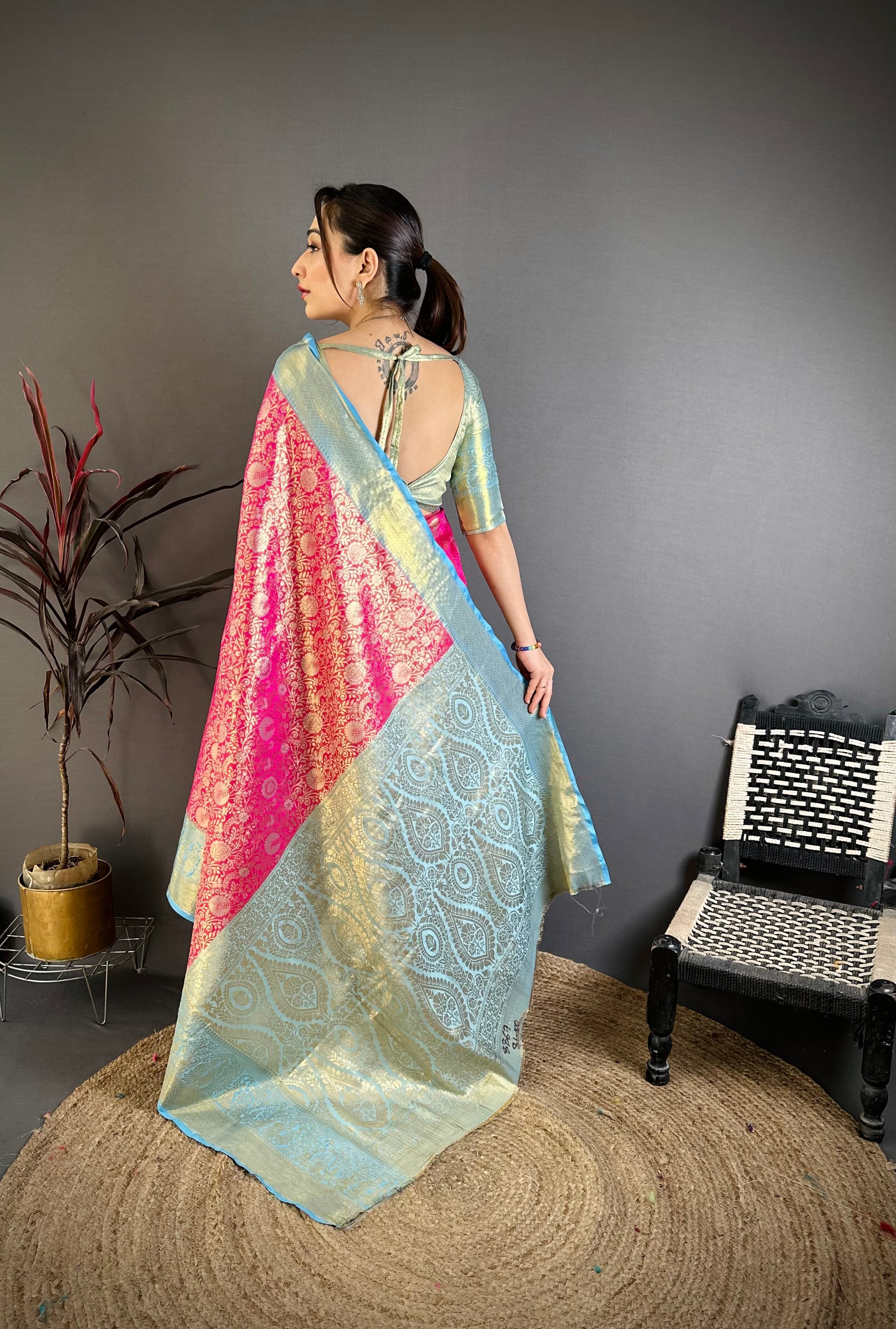 Rani Pink Lightweight Kanchipuram Saree