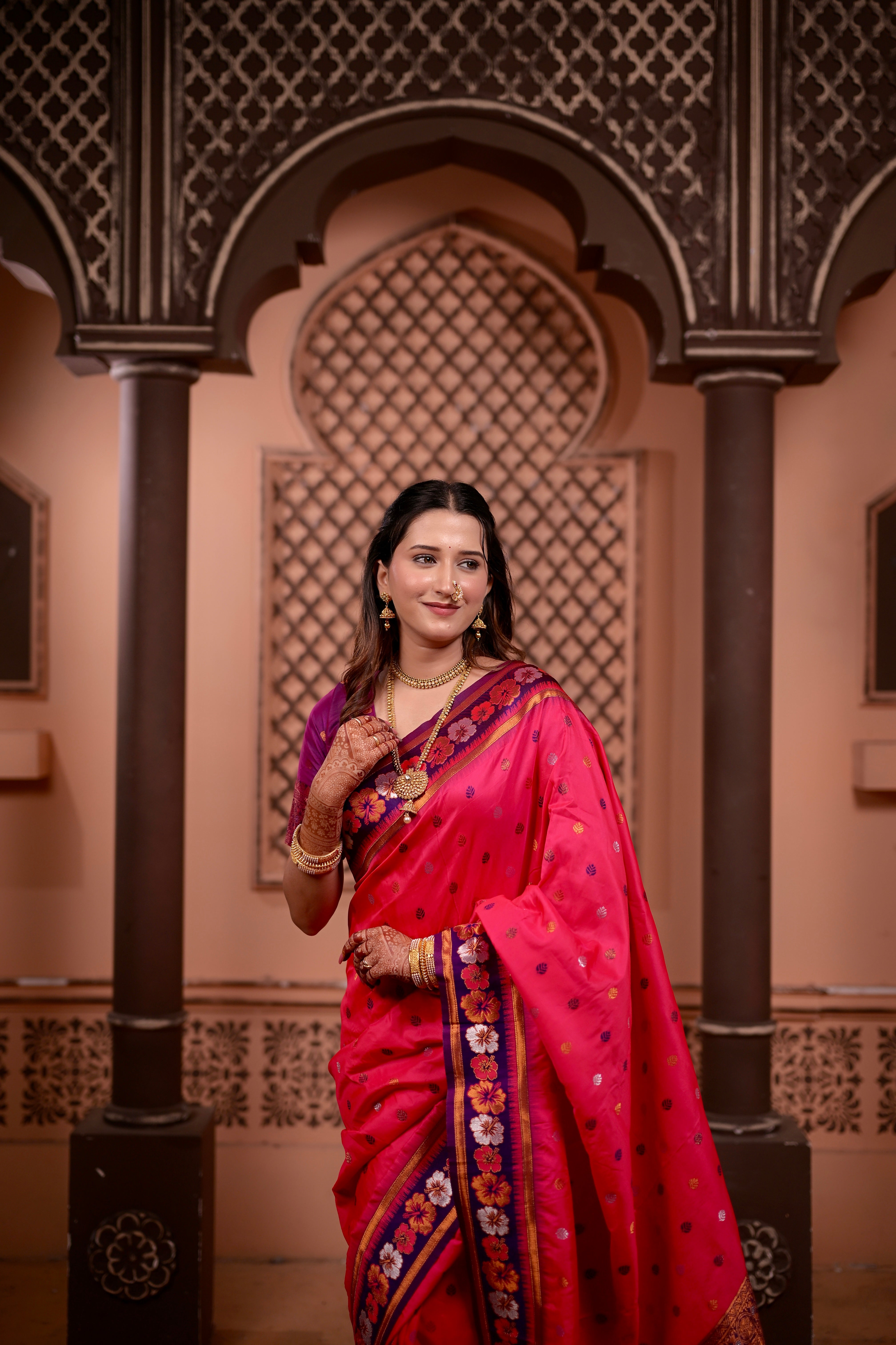 Rani Pink Traditional Soft Silk Saree